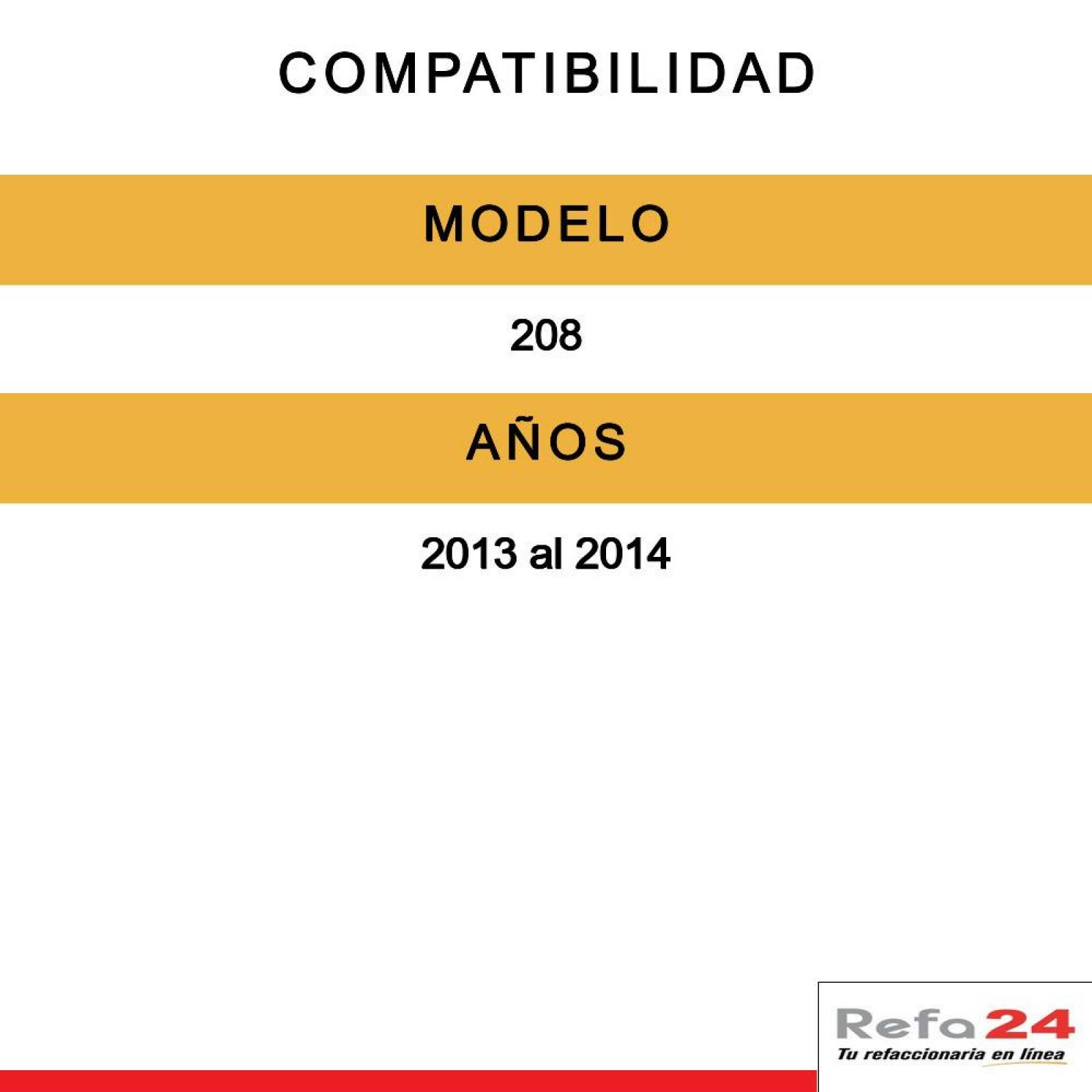 Calavera Depo - Compatible Con Peugeot 208 2013-2014 - Izq 