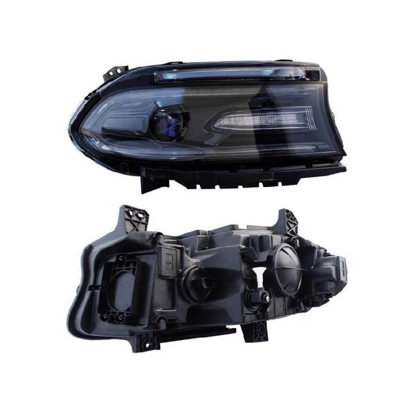 Phares Avant Gauche LED Pour Dodge Charger 2015+ - Réf. 68214399AA - Marque TYC - NEUF