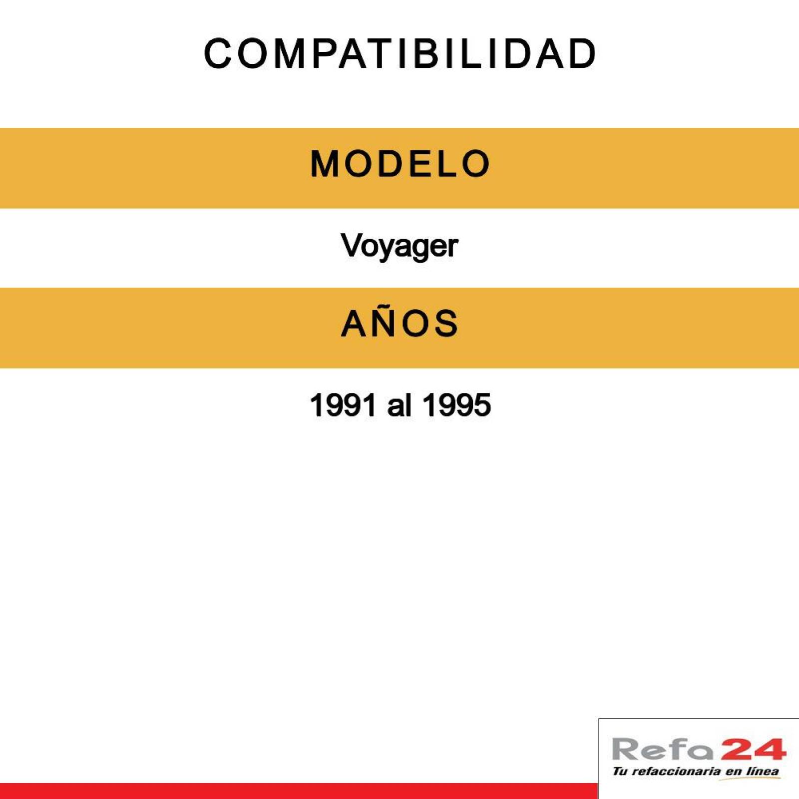Cuarto Tyc - Compatible Con Chrysler Voyager 1991-1995 - Acabado 1 Línea, Lado Izquierdo (Piloto), P 
