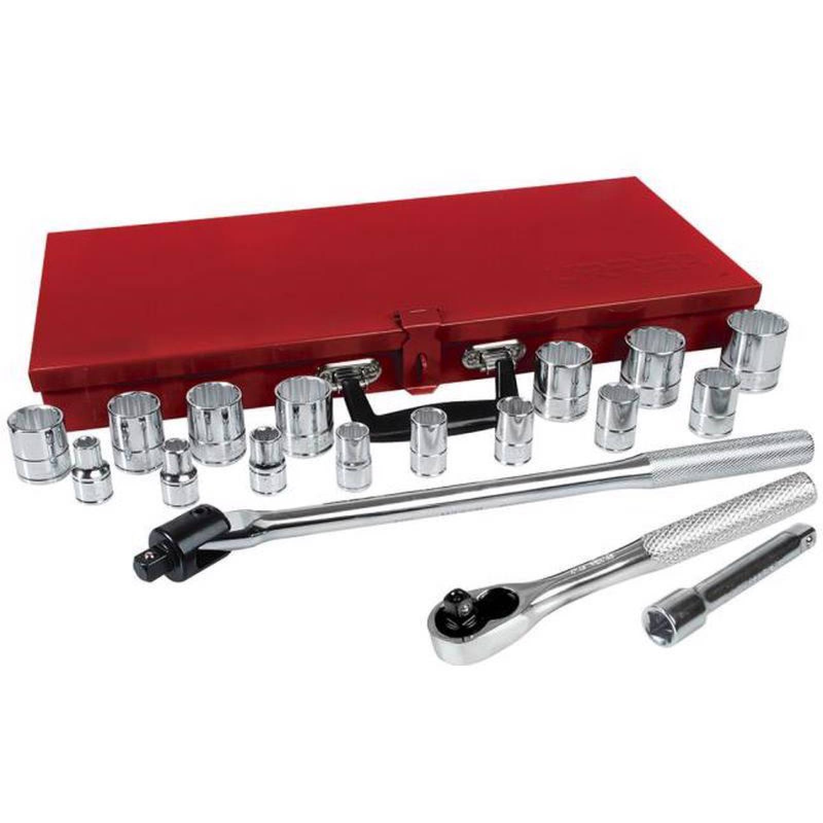 Juego de 19 dados y accesorios en pulgadas 1/2in 54120 - Codigo: 54120 - Marca: Urrea