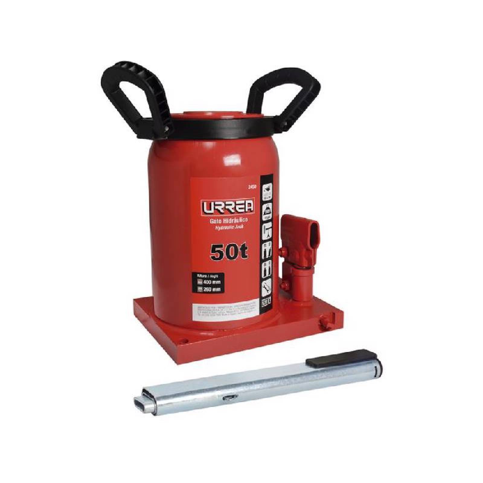 Gato hidráulico de botella 50ton - Codigo: 2450 - Marca: Urrea 
