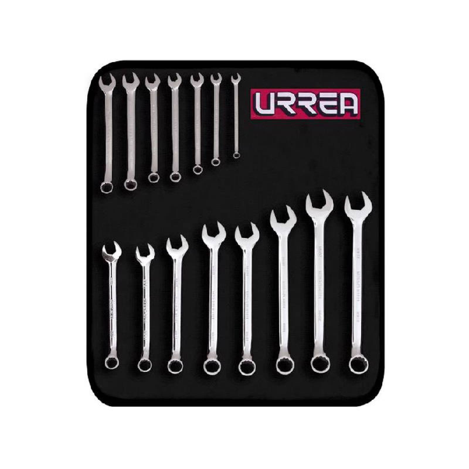 Juego 15 llaves combinadas 12 ptas met 1200FM - Codigo: 1200FM - Marca: Urrea 