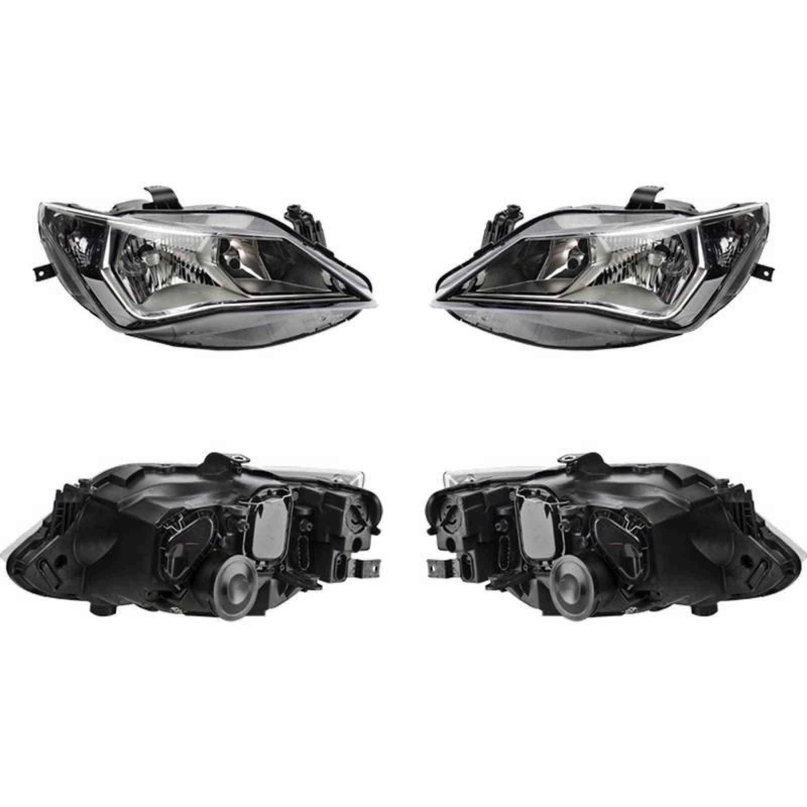 Faros compatible con Seat Ibiza 2013-2016 - Fondo Cromado - 2 Piezas