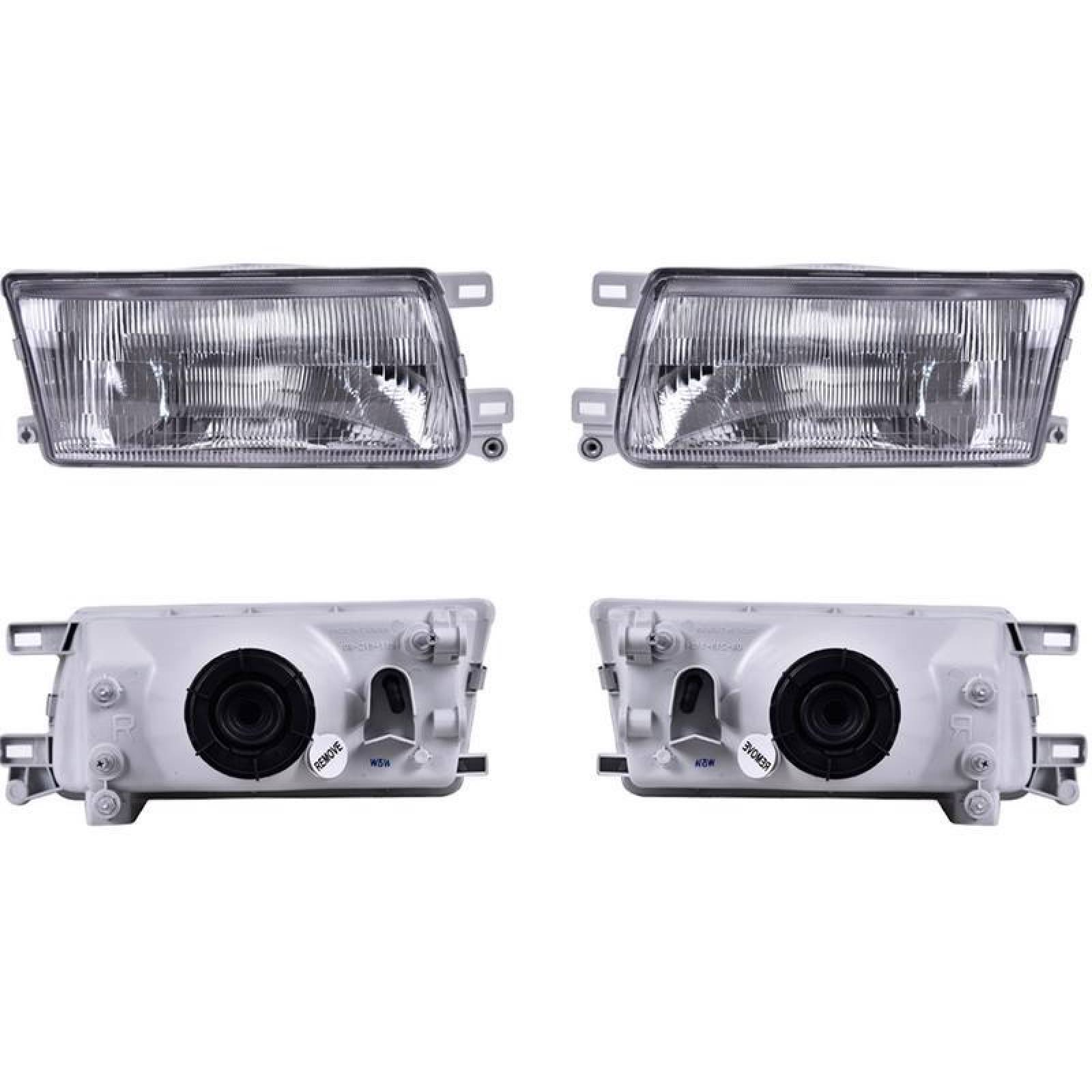 Faros compatible con Nissan Tsuru 1994-1996 - para Foco de Halógeno - 2 Piezas 