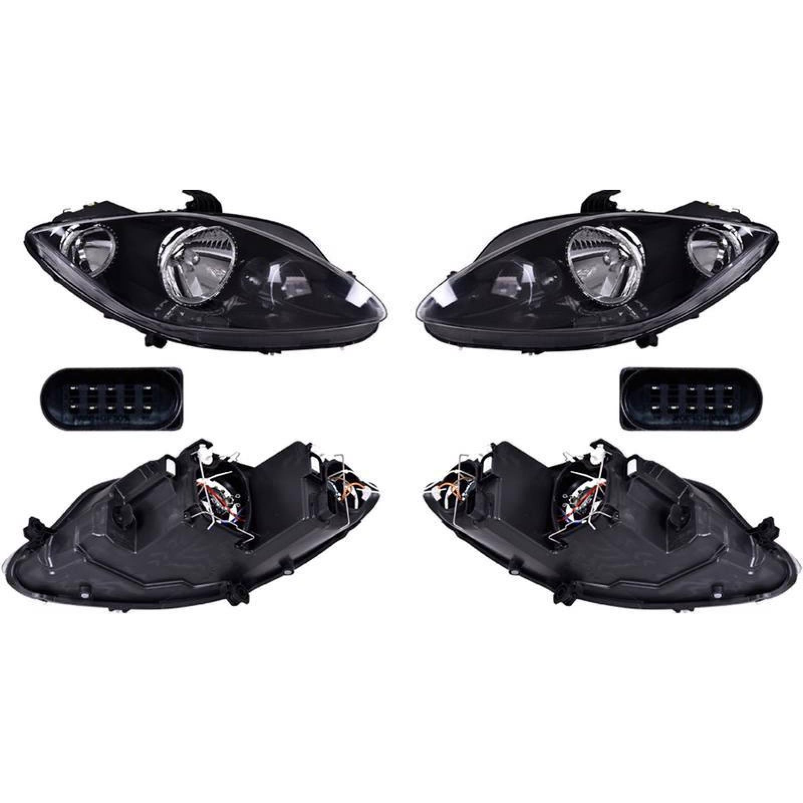 Faros compatible con Seat Altea 2010-2015 - Para Foco De Halógeno - 2 Piezas 