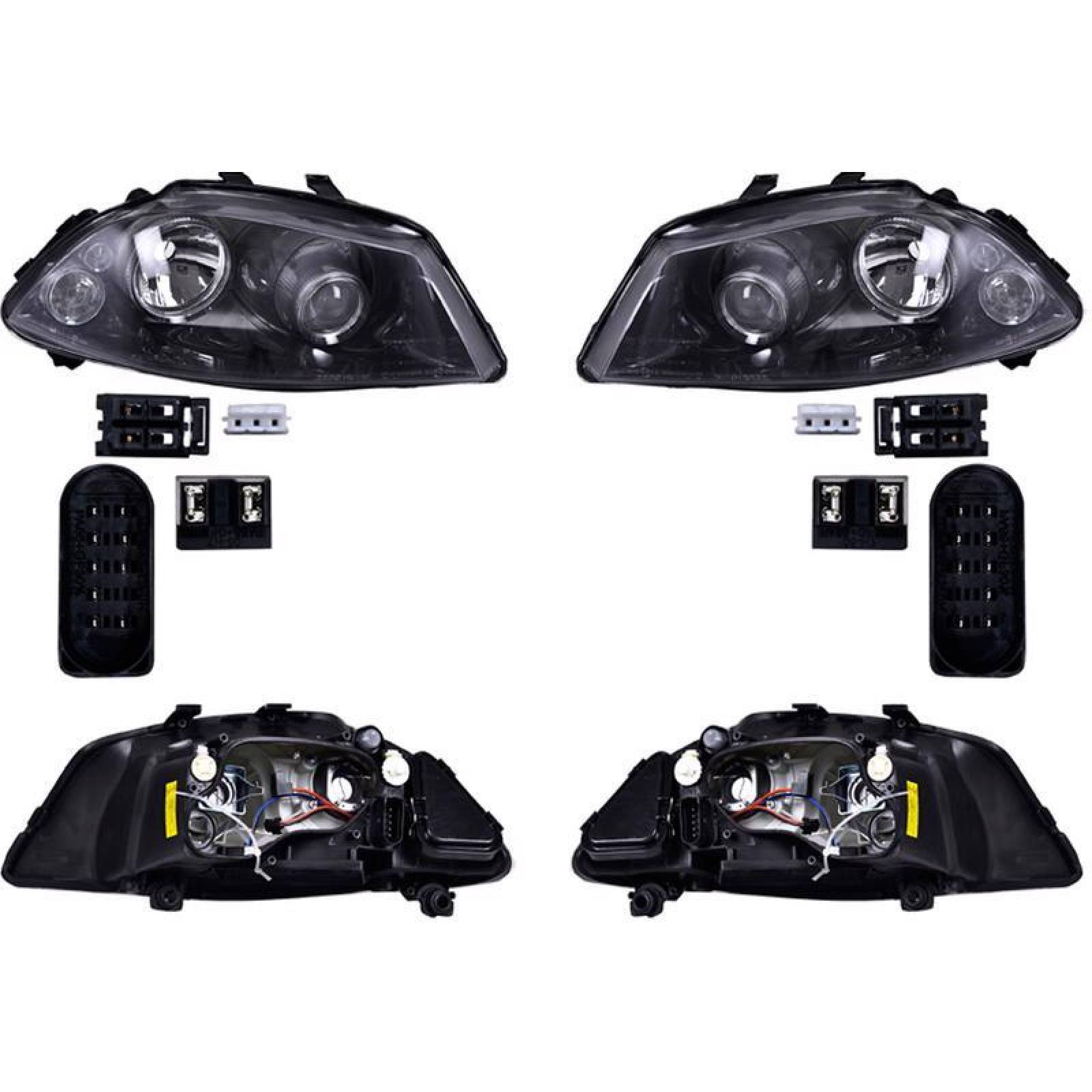 Faros compatible con Seat Cordoba 2003-2009 - Para Foco De Xenón - Sin Motor - 2 Piezas 