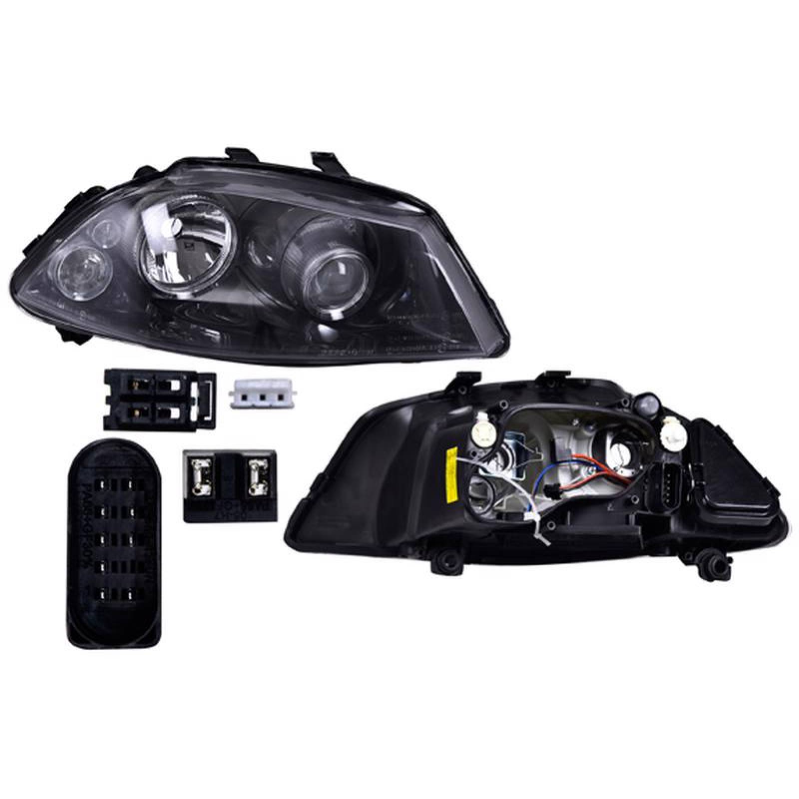 Faros compatible con Seat Cordoba 2003-2009 - Para Foco De Xenón - Sin Motor - 2 Piezas 