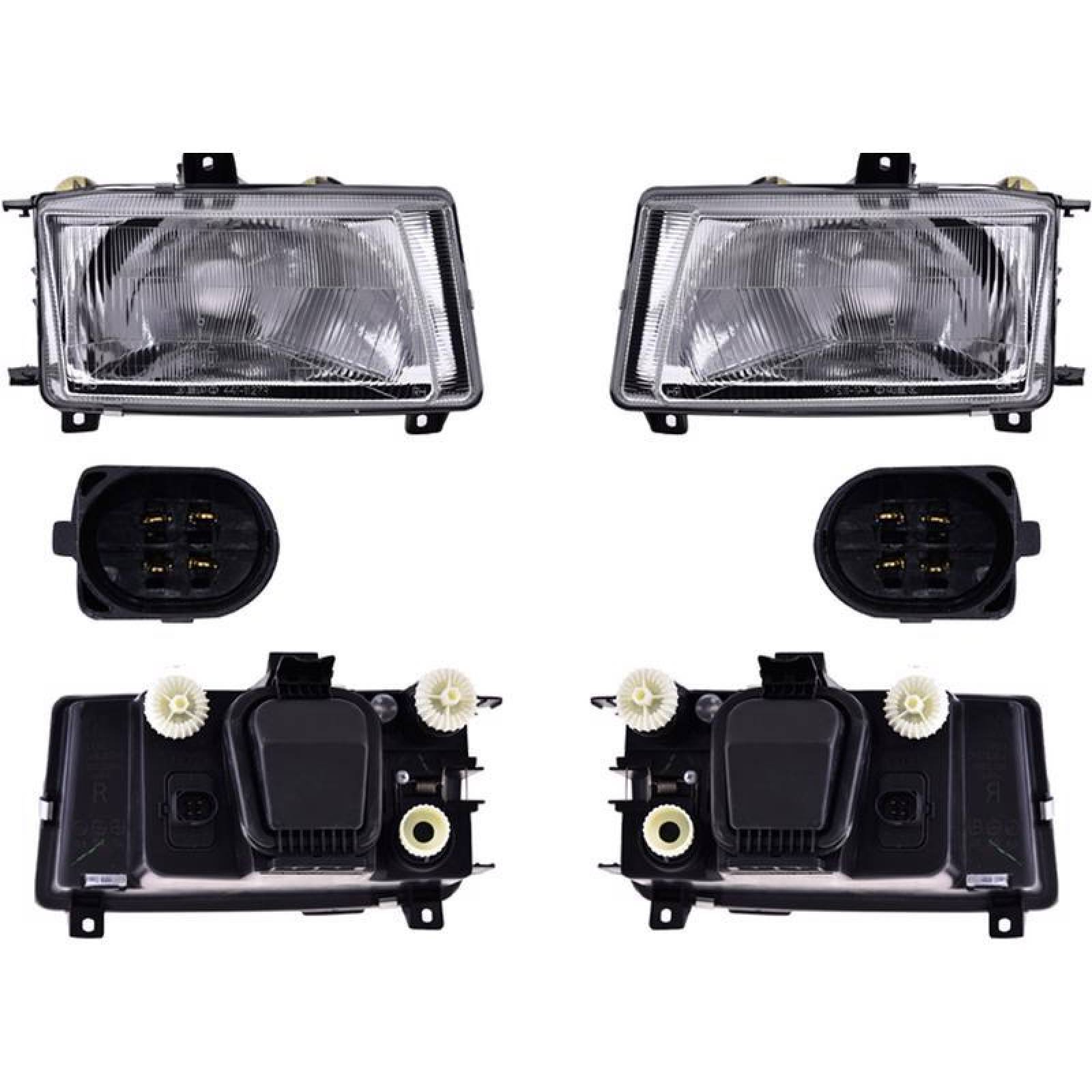 Faros compatible con Volkswagen Derby 1998-2001 - Para Foco De Halógeno - 2 Piezas 