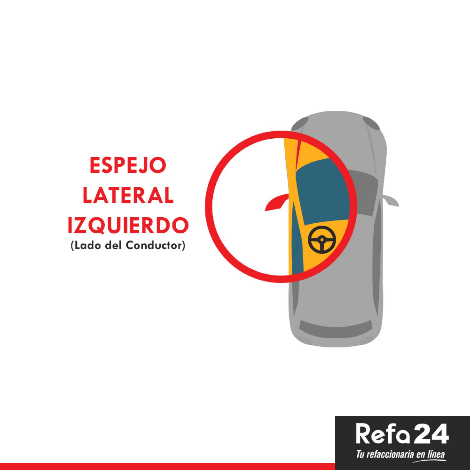 Espejo - CV CORSA 2006 S/Desempañante Negro Izq