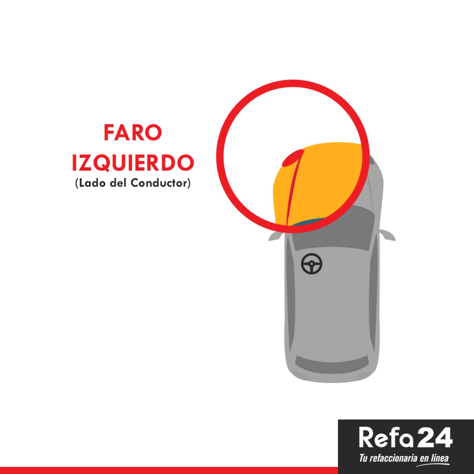 Faro de Niebla - KI KIA RIO 2019 Con base, C/Foco, Izq