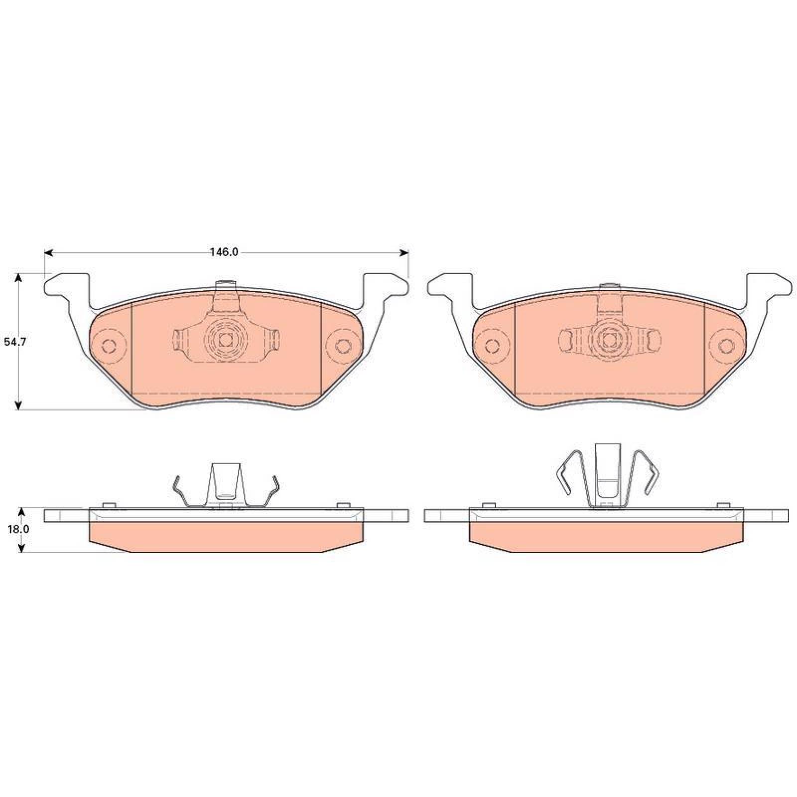 Balatas Mazda Tribute, 2005-2006 Tras Cerámica 