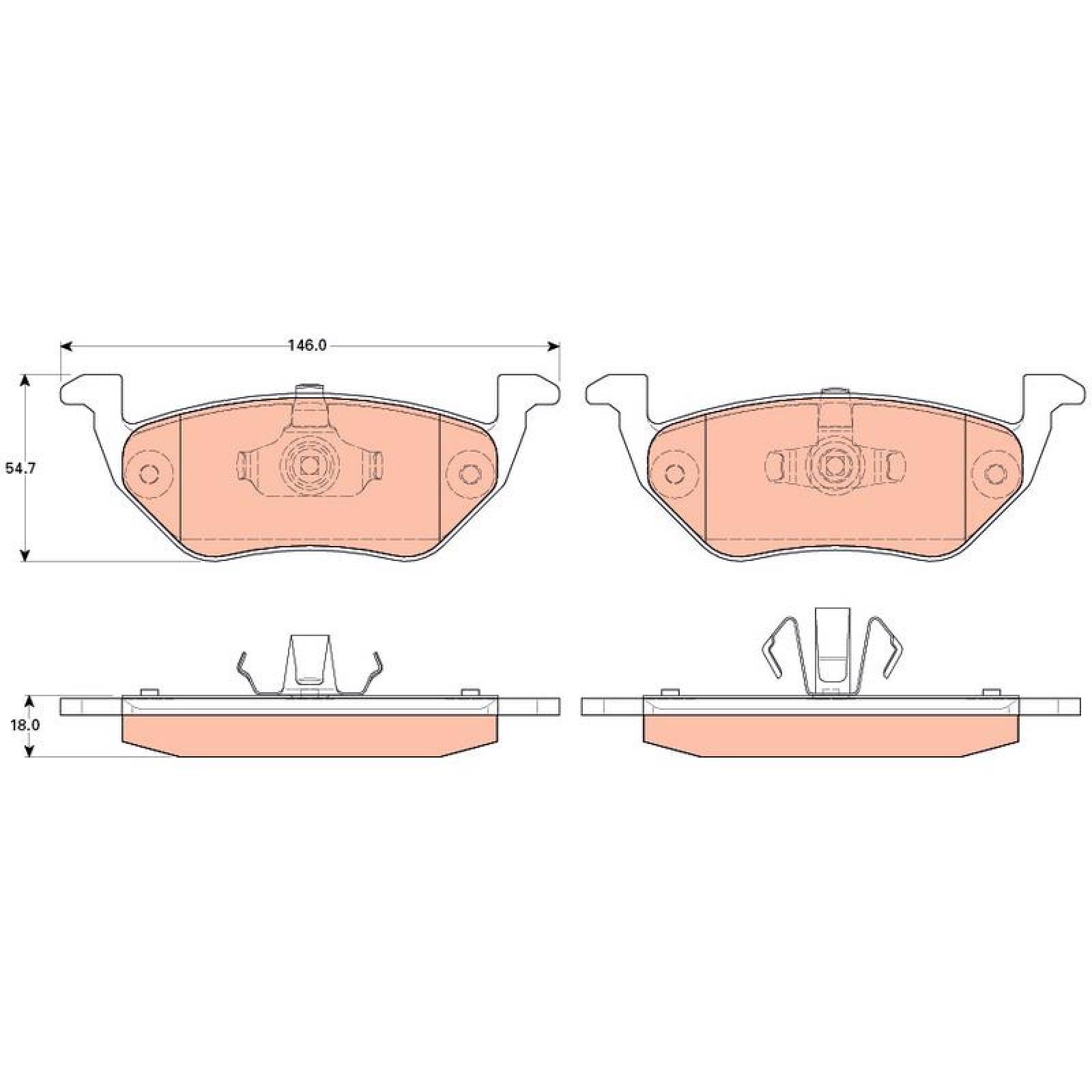 Balatas Mazda Tribute, 2005-2006 Tras Cerámica 