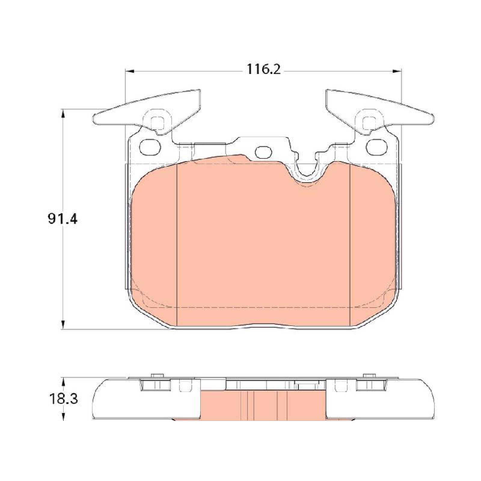Juego De Balatas Bmw M140i, 2017-2018 Del Orgánica 