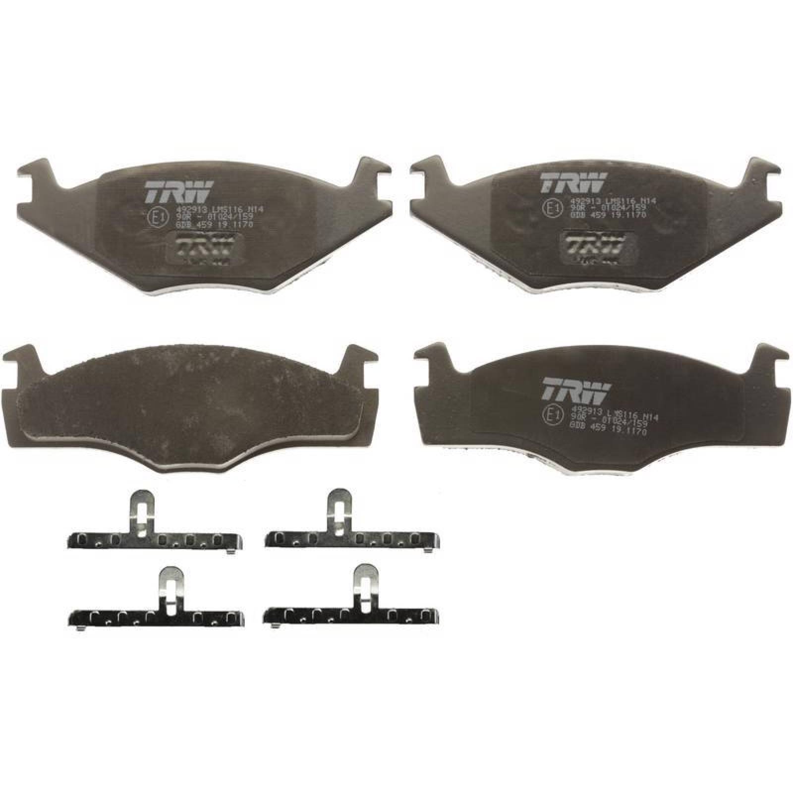 Juego De Balatas Volkswagen Golf A2, 1986-1992 Del Orgánica 