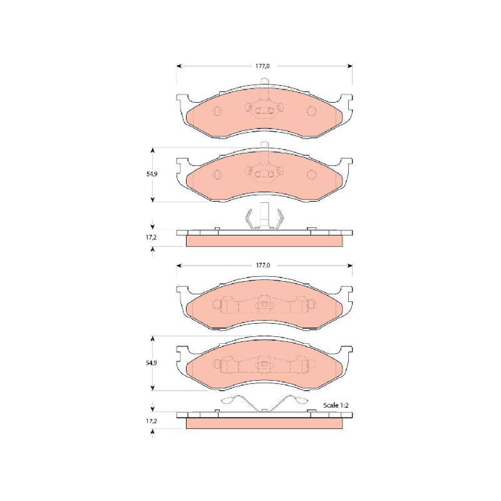 Juego De Balatas Jeep Grand Cherokee, 1997-1998 Del Orgánica