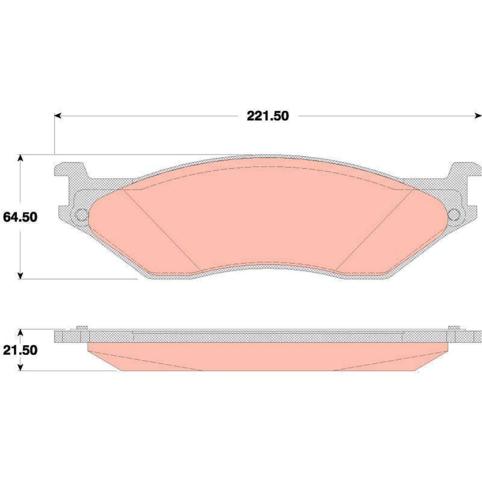 Juego De Balatas Ford F53, 1999-2011 Tras Semi Metálica 