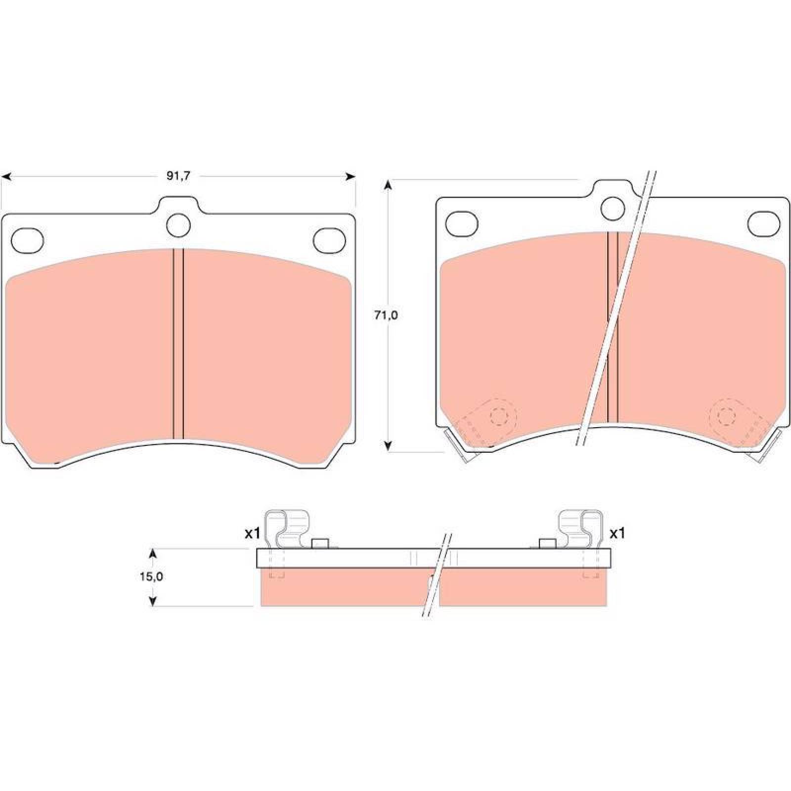 Juego De Balatas Mazda Protege, 1990-1994 Del Semi Metálica 