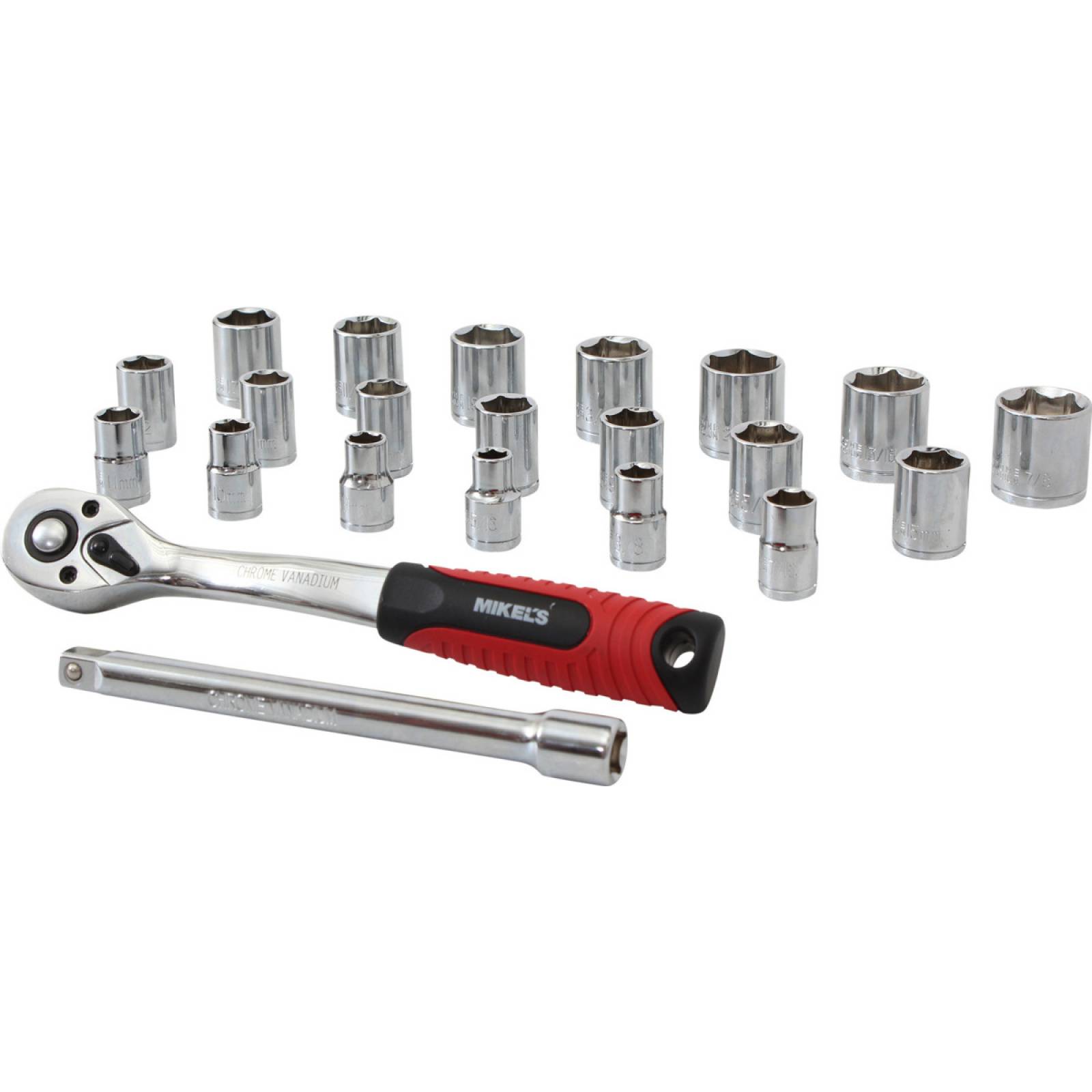 Juego de dados con matraca 3/8pul.