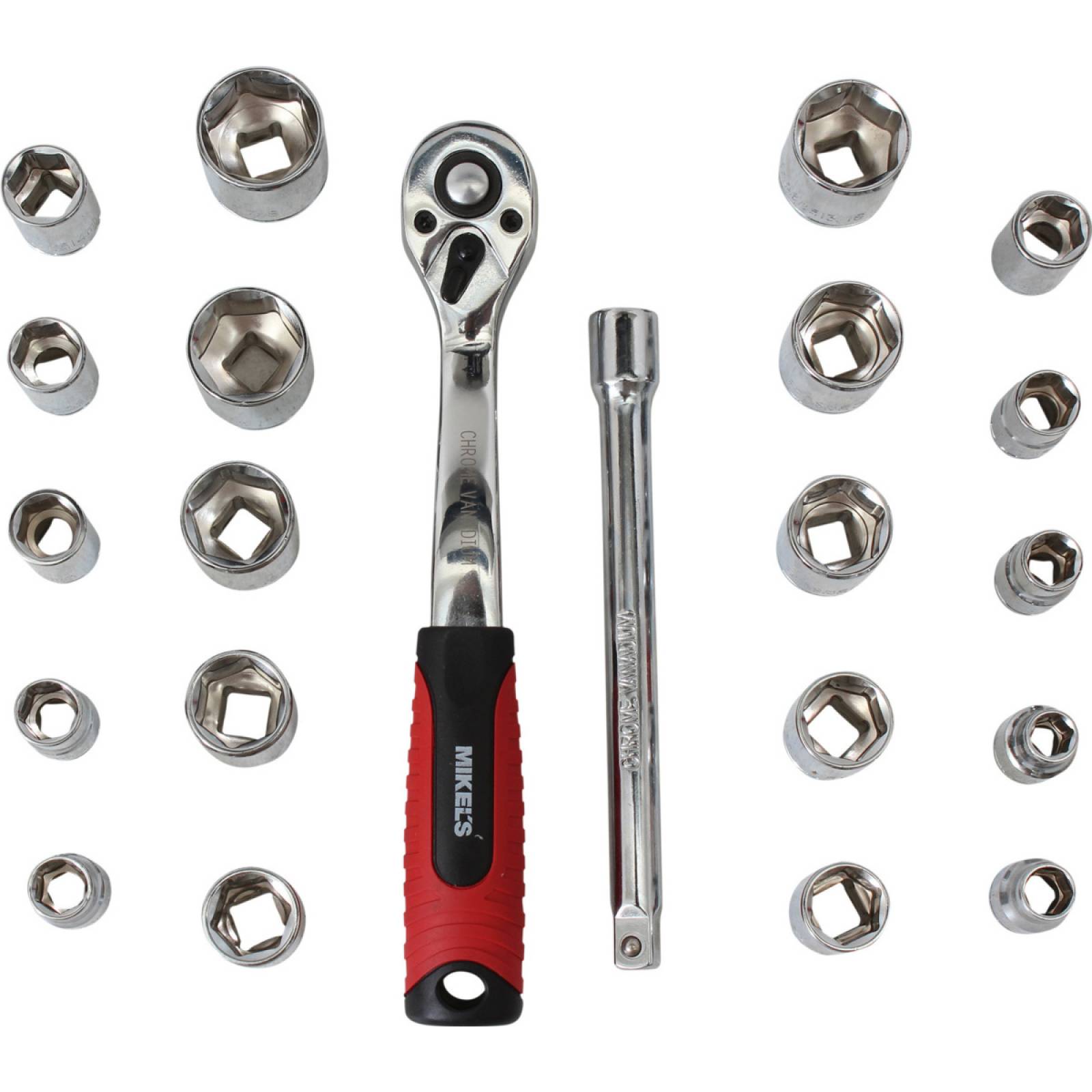 Juego de dados con matraca 3/8pul.