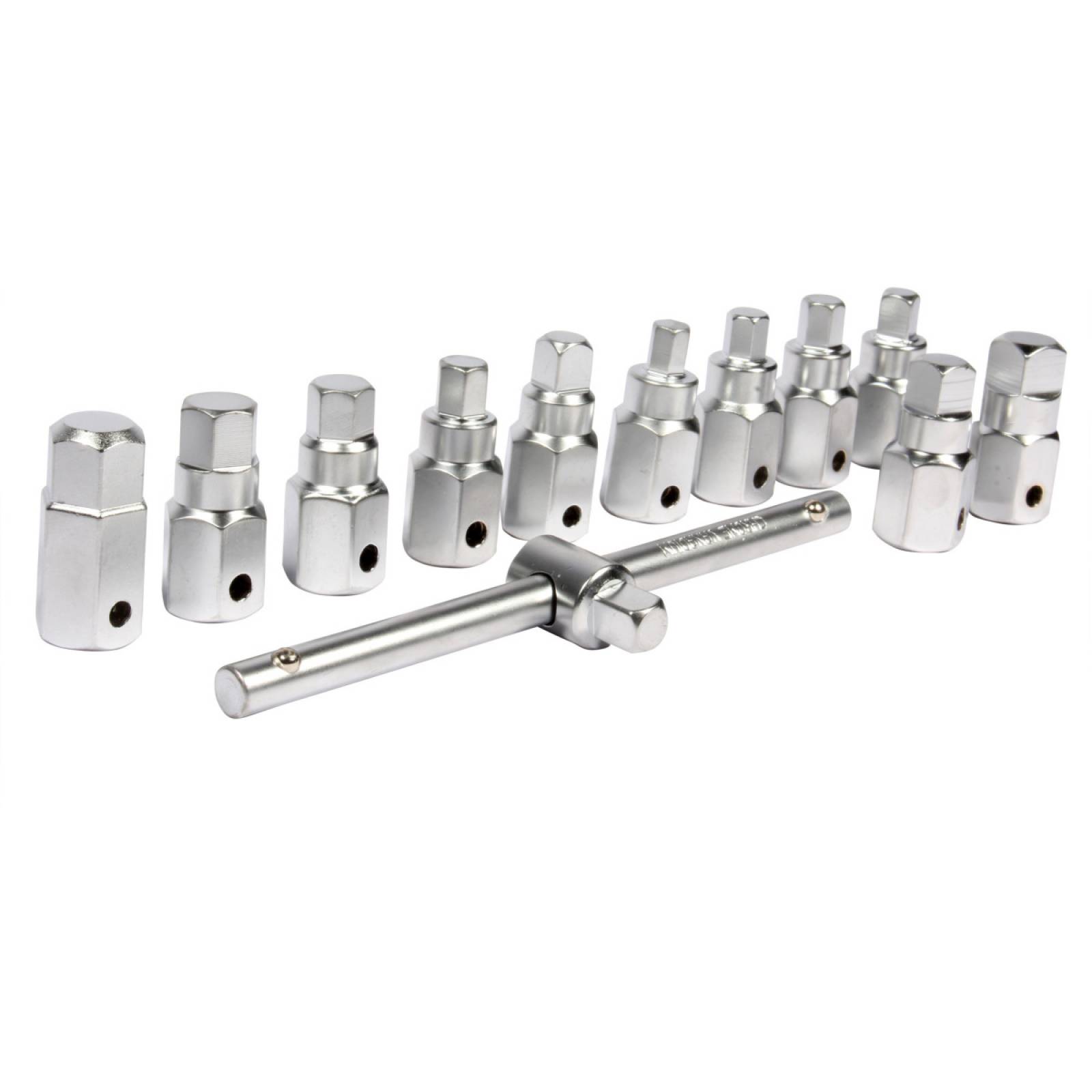 Kit juego de dados y llaves 3/8pul. para tapón de carter