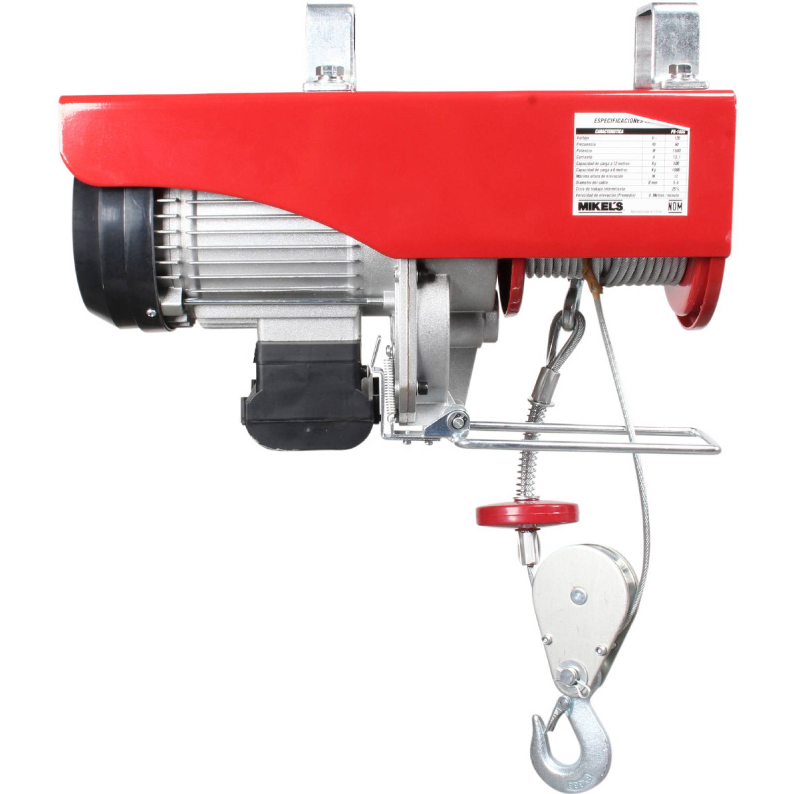 Polipasto eléctrico 1 ton cable 12 mts