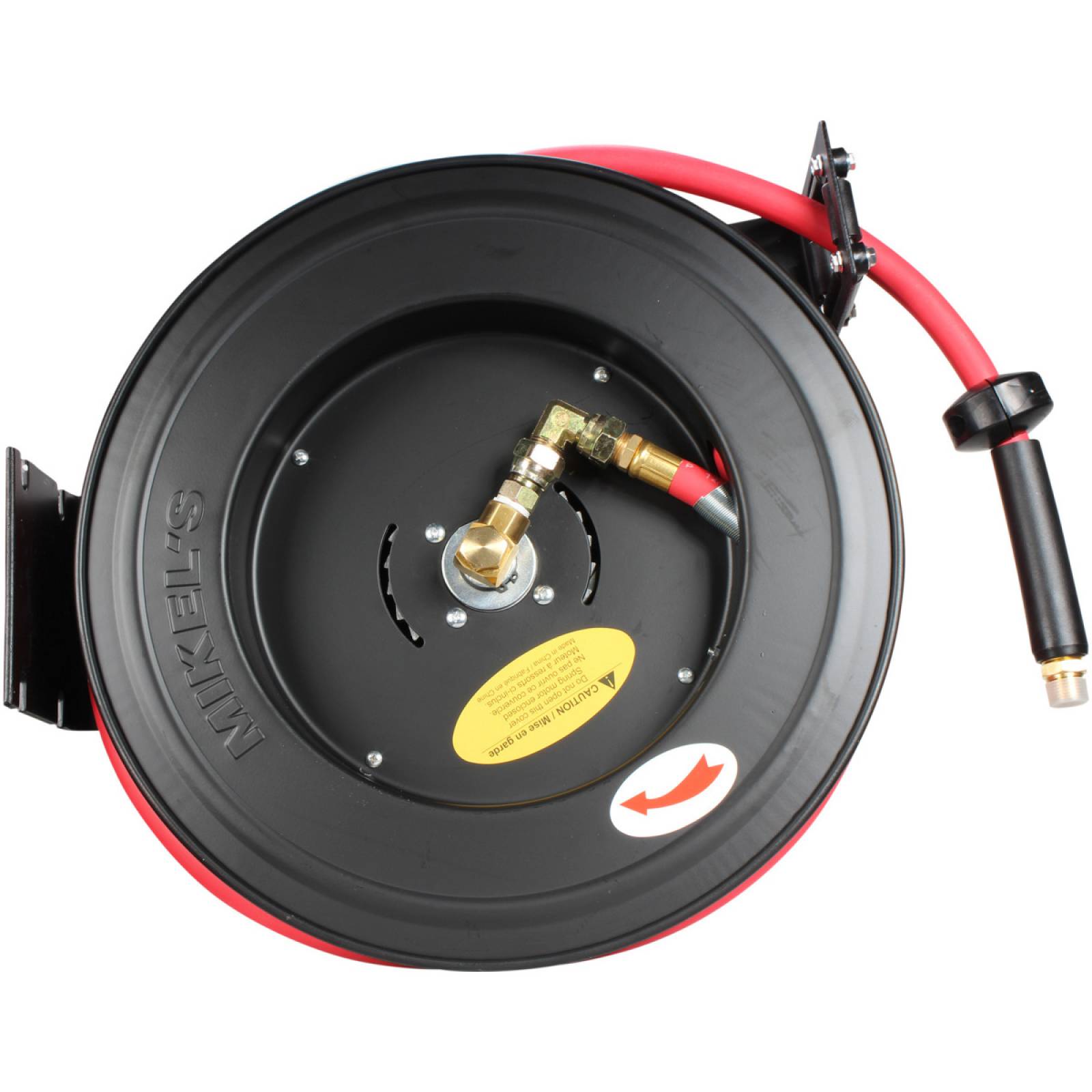 Carrete de acero con manguera 1/2pul. sistema retráctil