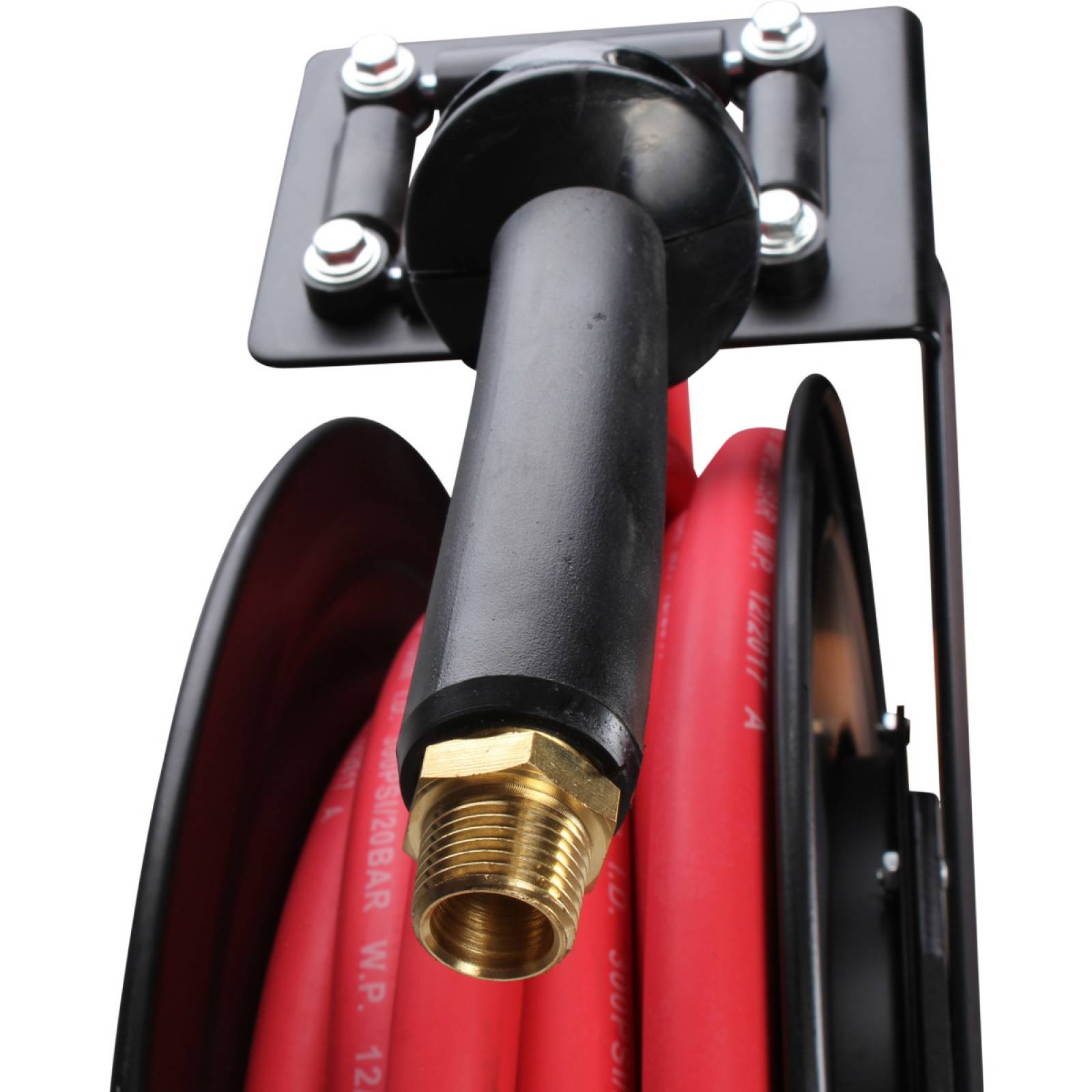 Carrete de acero con manguera 1/2pul. sistema retráctil