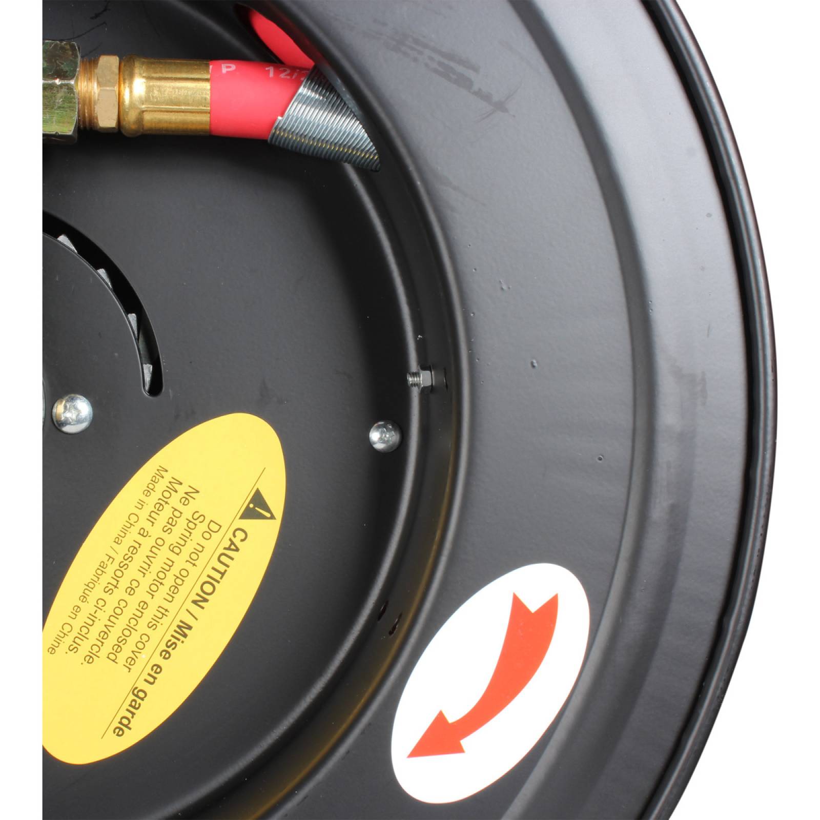 Carrete de acero con manguera 1/2pul. sistema retráctil