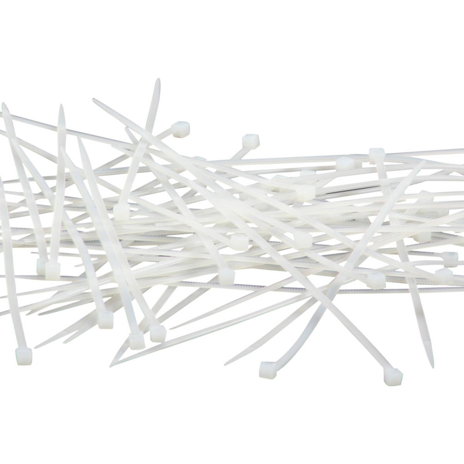 Cinchos de plástico 2.5x190 mm  100 pzas  Blanco