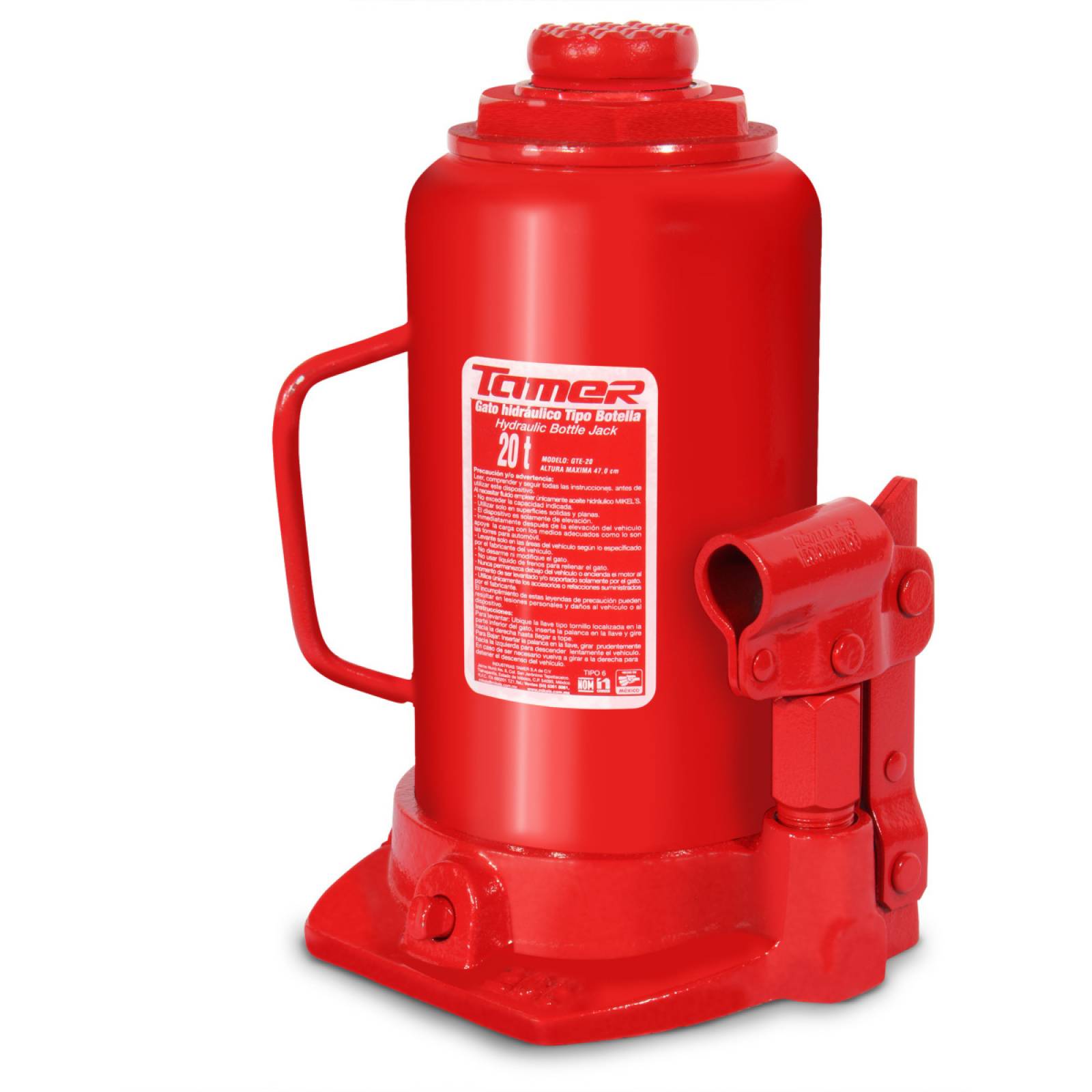 Gato hidráulico de botella con tornillo de extensión 20 ton