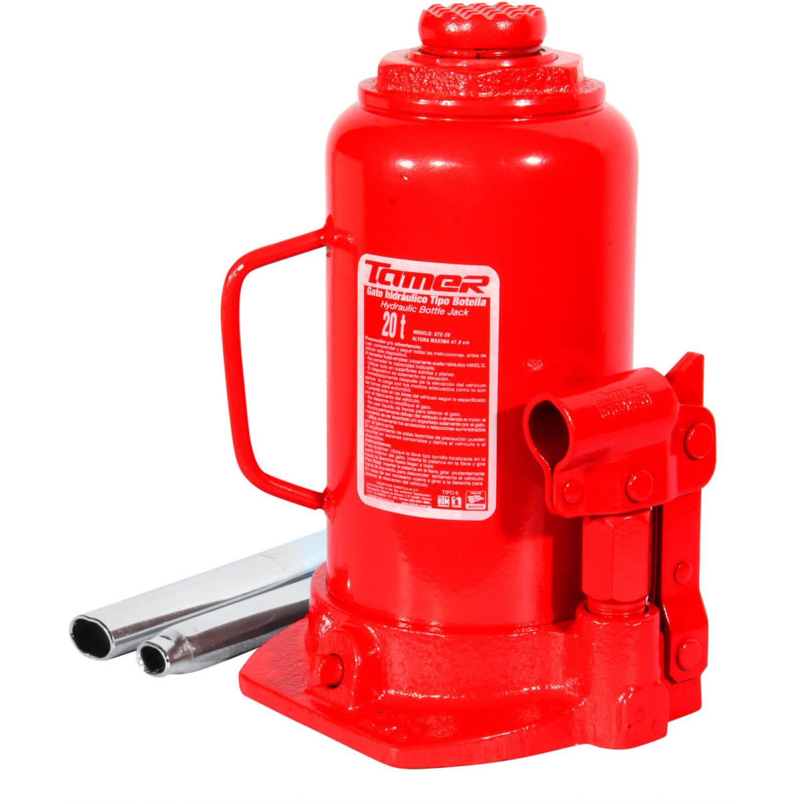 Gato hidráulico de botella con tornillo de extensión 20 ton