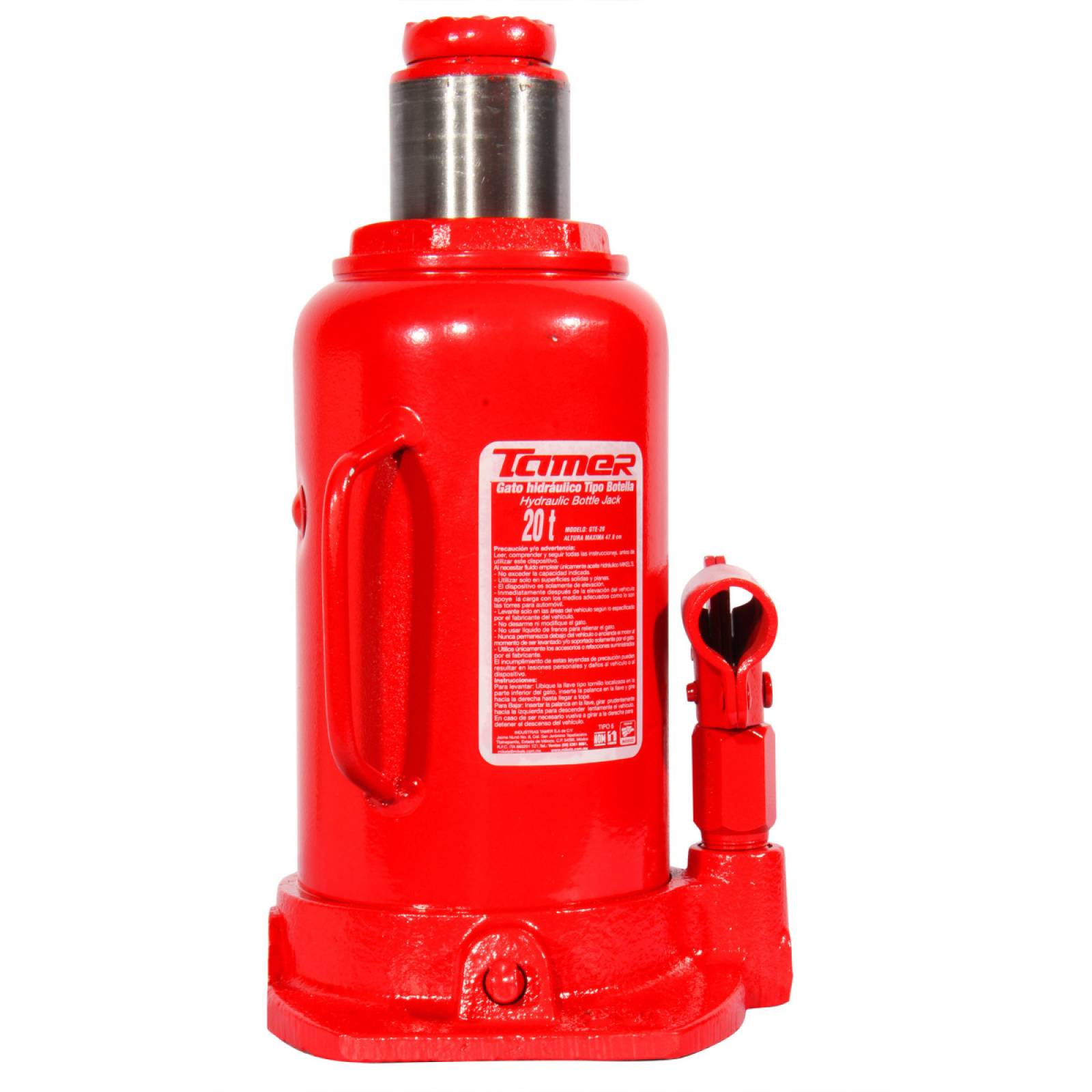 Gato hidráulico de botella con tornillo de extensión 20 ton