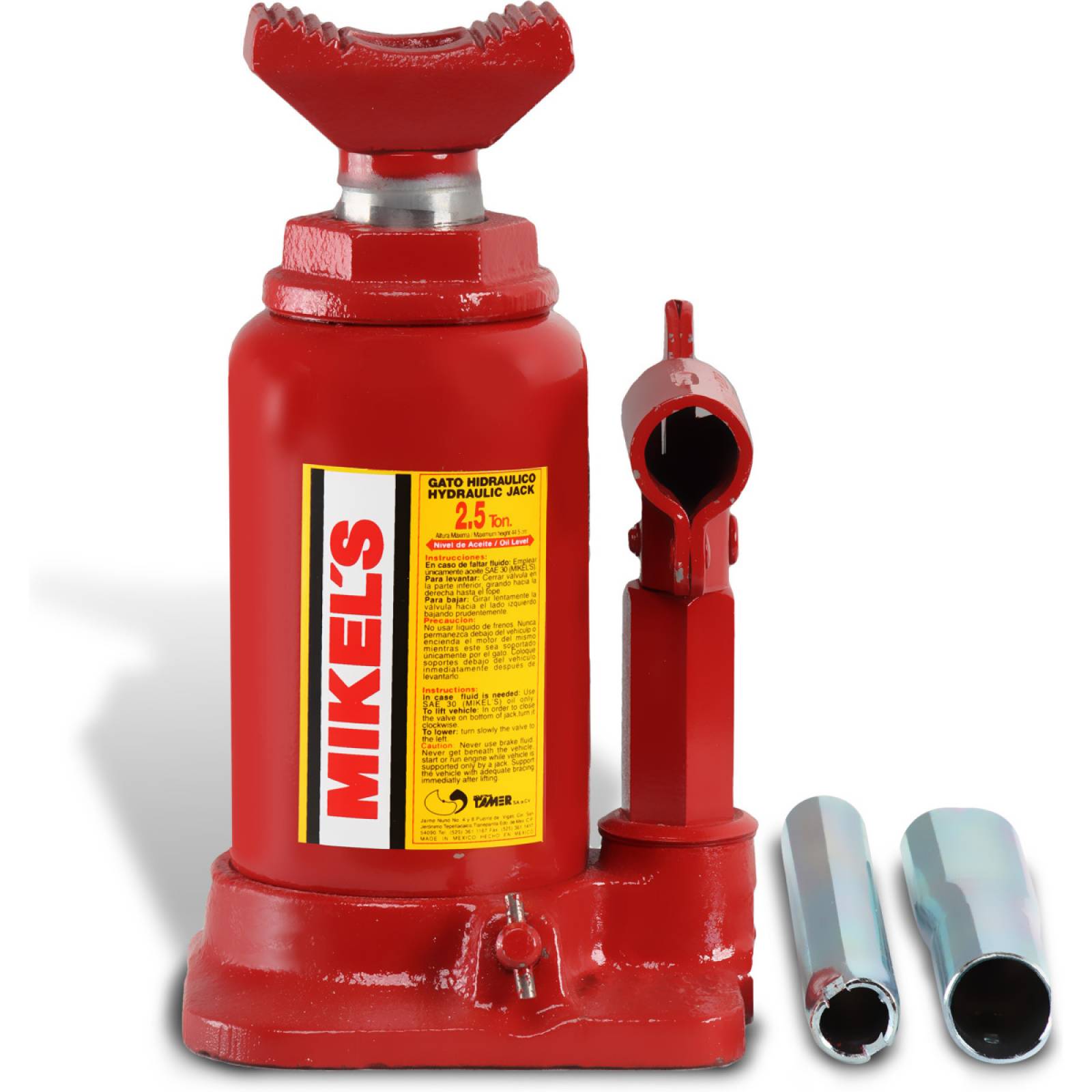 Gato hidráulico telescópico de botella 2.5 ton