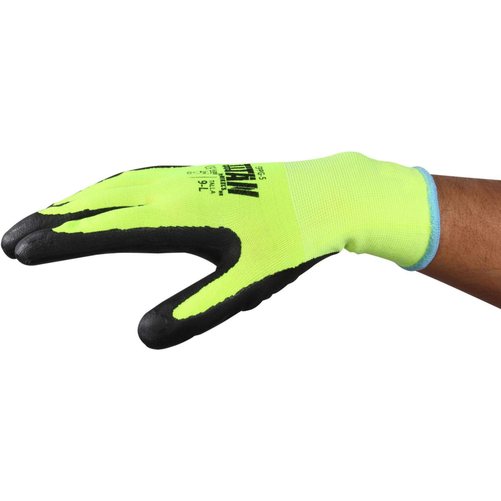 Guante de alta visibilidad para manejo de vidrio