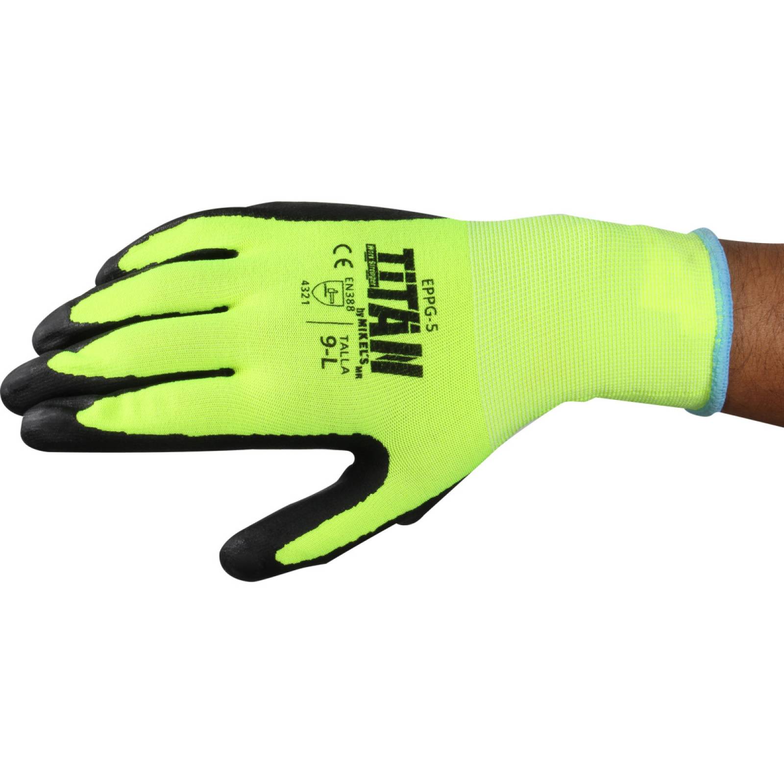 Guante de alta visibilidad para manejo de vidrio