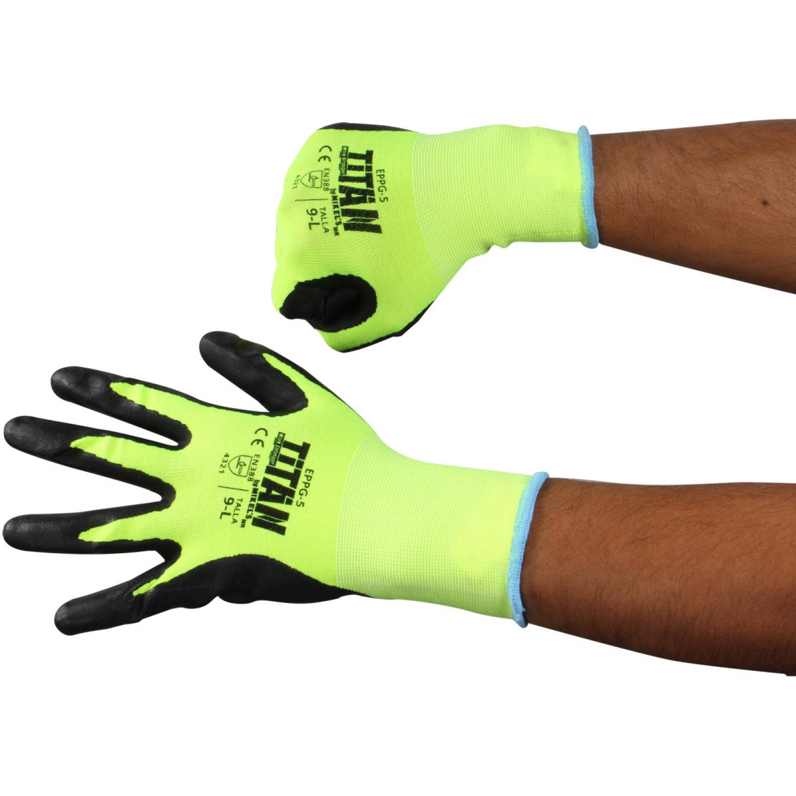 Guante de alta visibilidad para manejo de vidrio