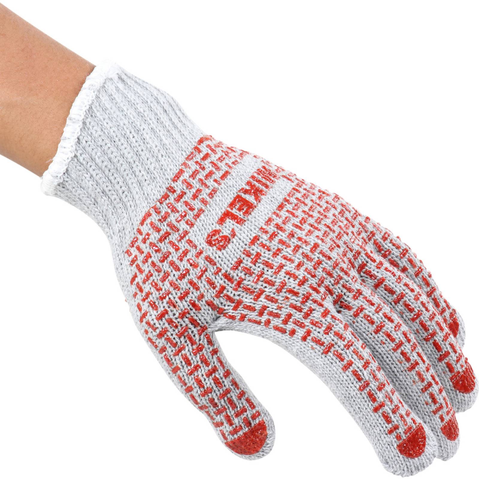 Guantes para trabajo de algodón con puntos de PVC