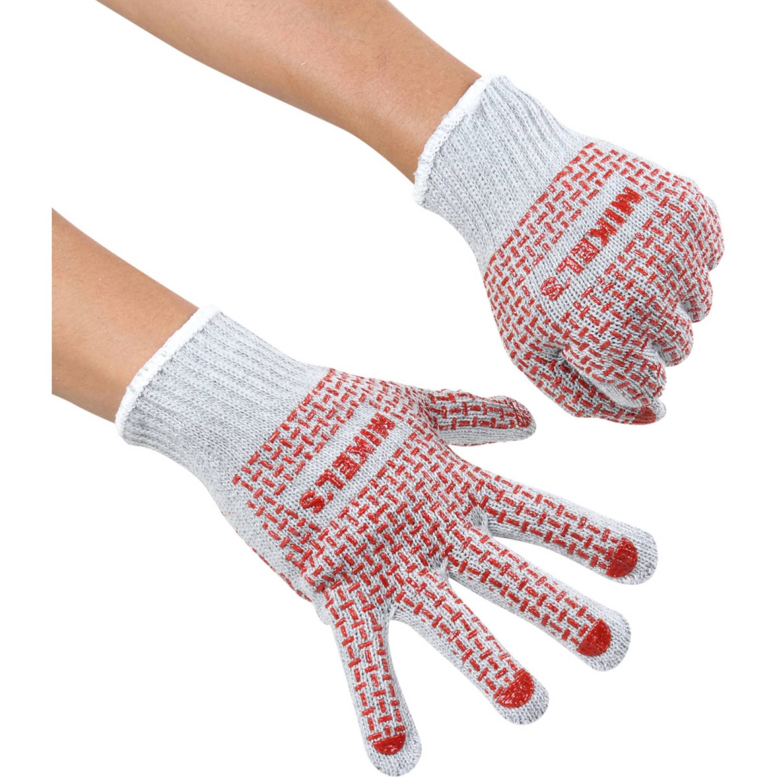 Guantes para trabajo de algodón con puntos de PVC