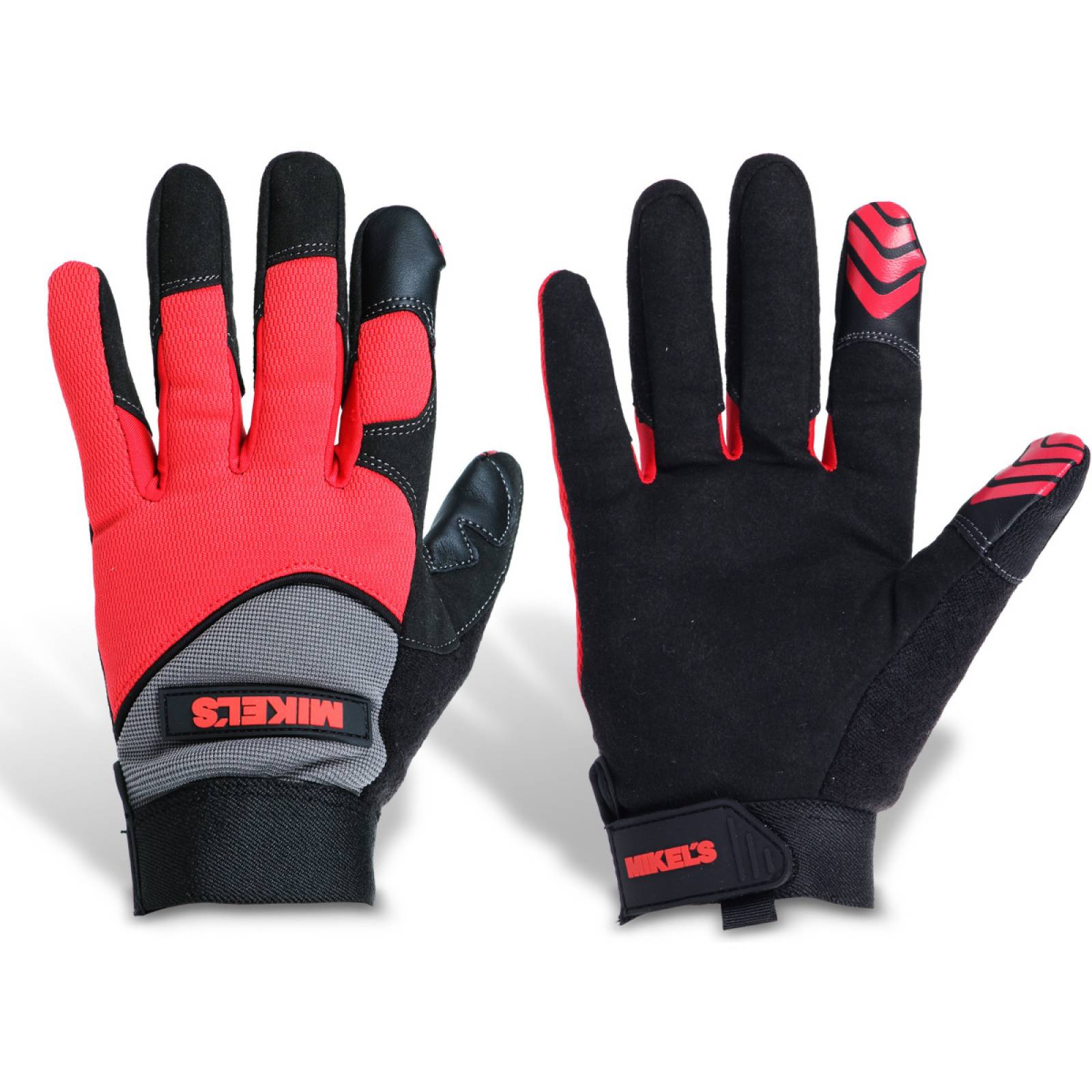 Guantes para trabajo para mecánico piel sintética Mediano