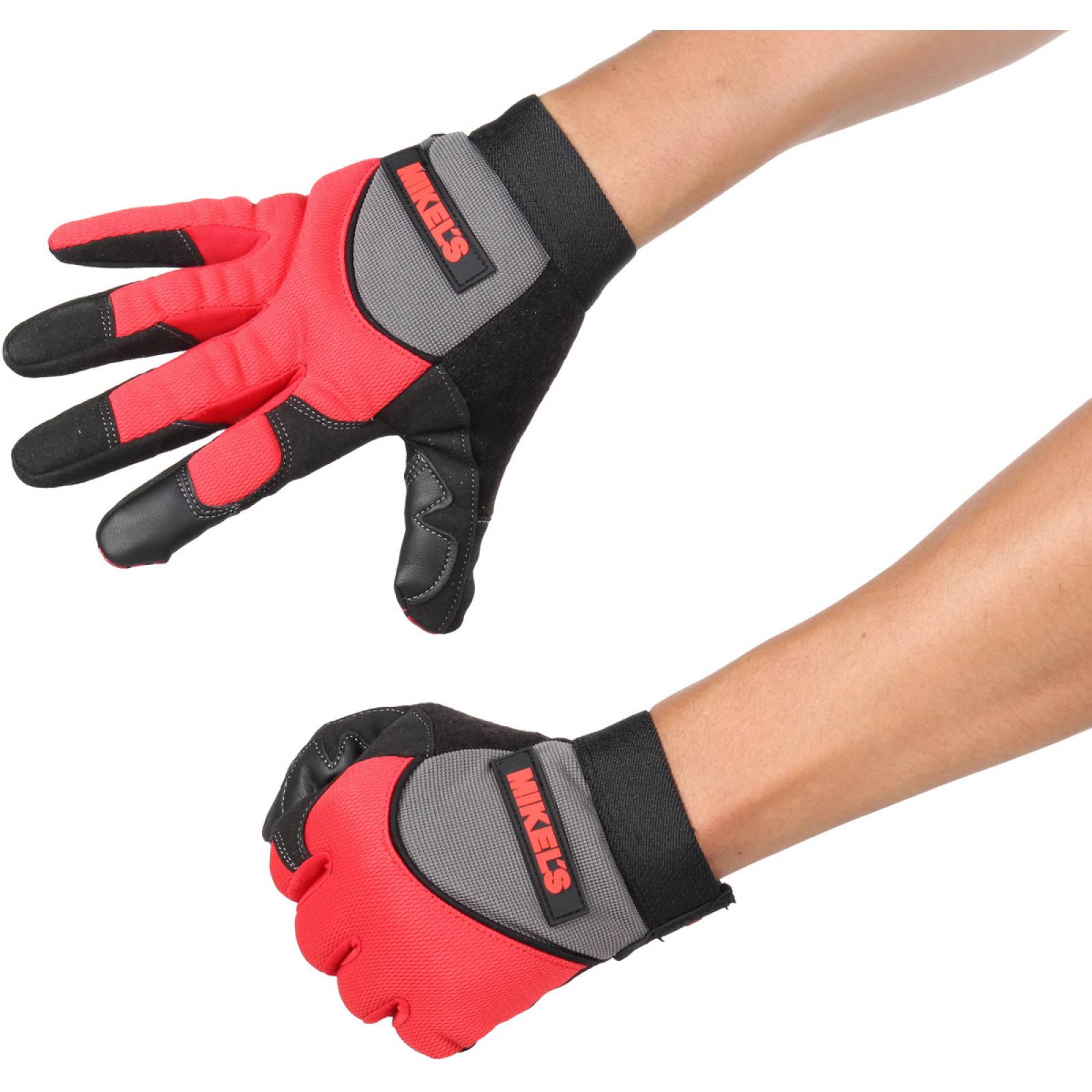 Guantes para trabajo para mecánico piel sintética Mediano
