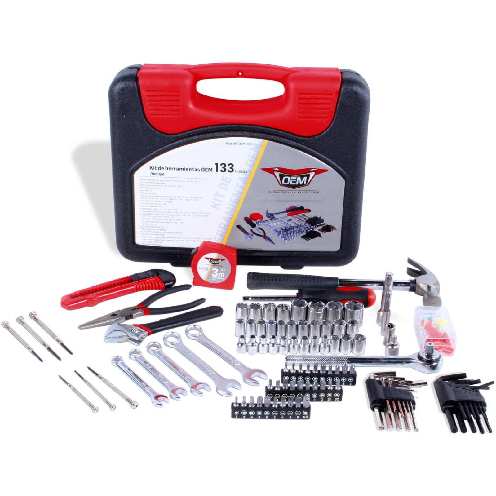 Kit de herramientas 133 pzs.