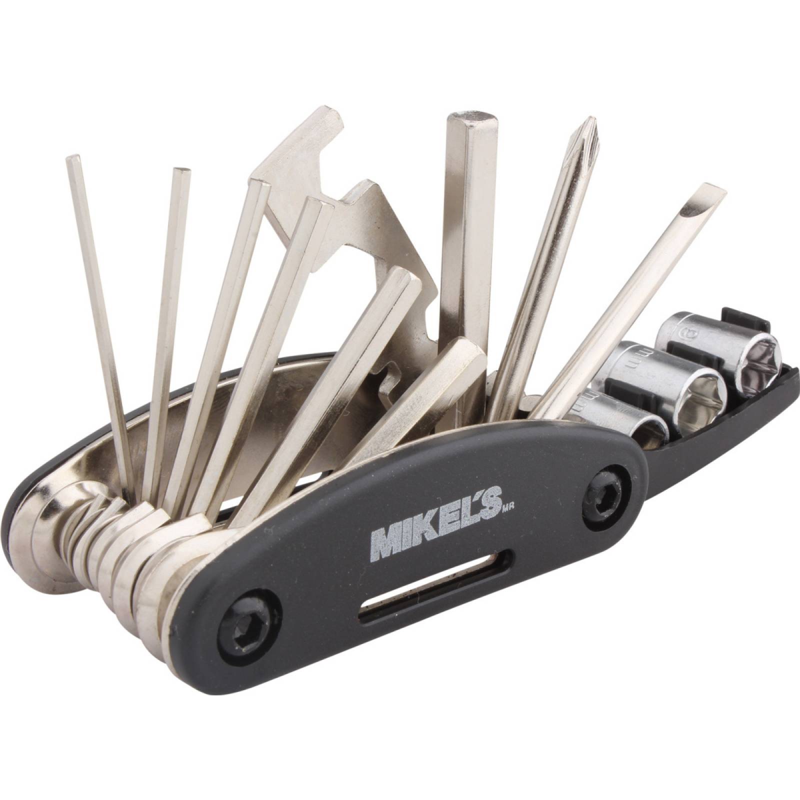 Kit multiherramienta para ciclista incluye 15 accesorios