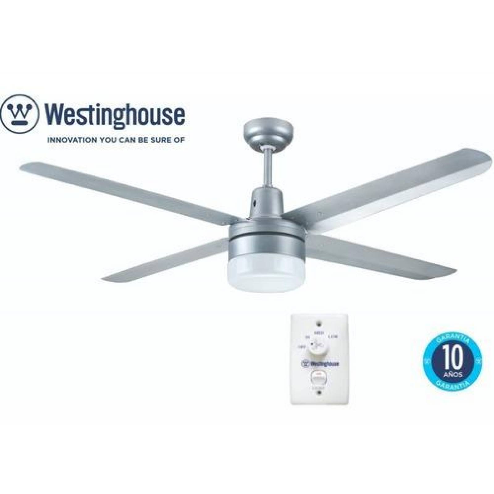 Ventilador de Techo Westinghouse 72738 INDUSTRIAL CON LUZ Con Luz Plata 56" / 142 cm.
