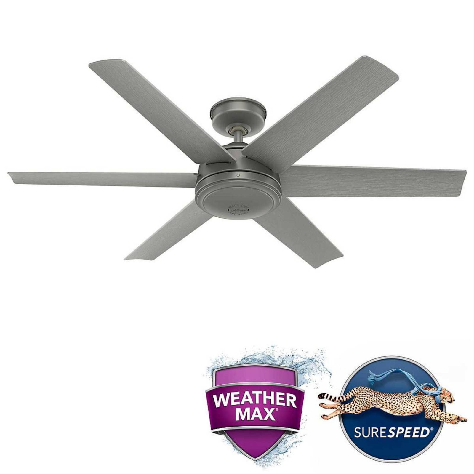 Ventilador de techo Hunter 51202 Jetty - Matte Silver 52" 