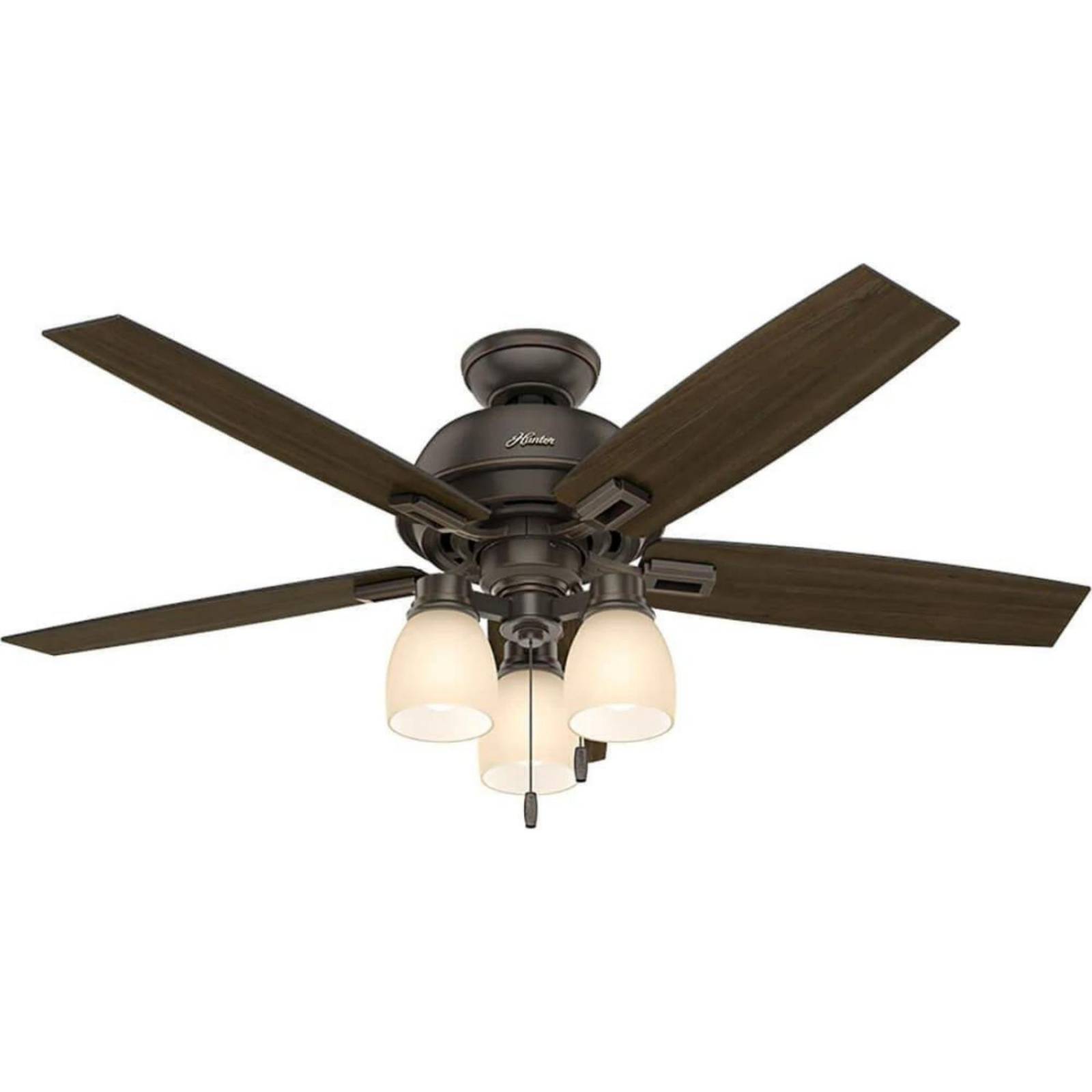 Ventilador de techo Hunter 53336 52in Donegan-Onyx Beng-3 Lig