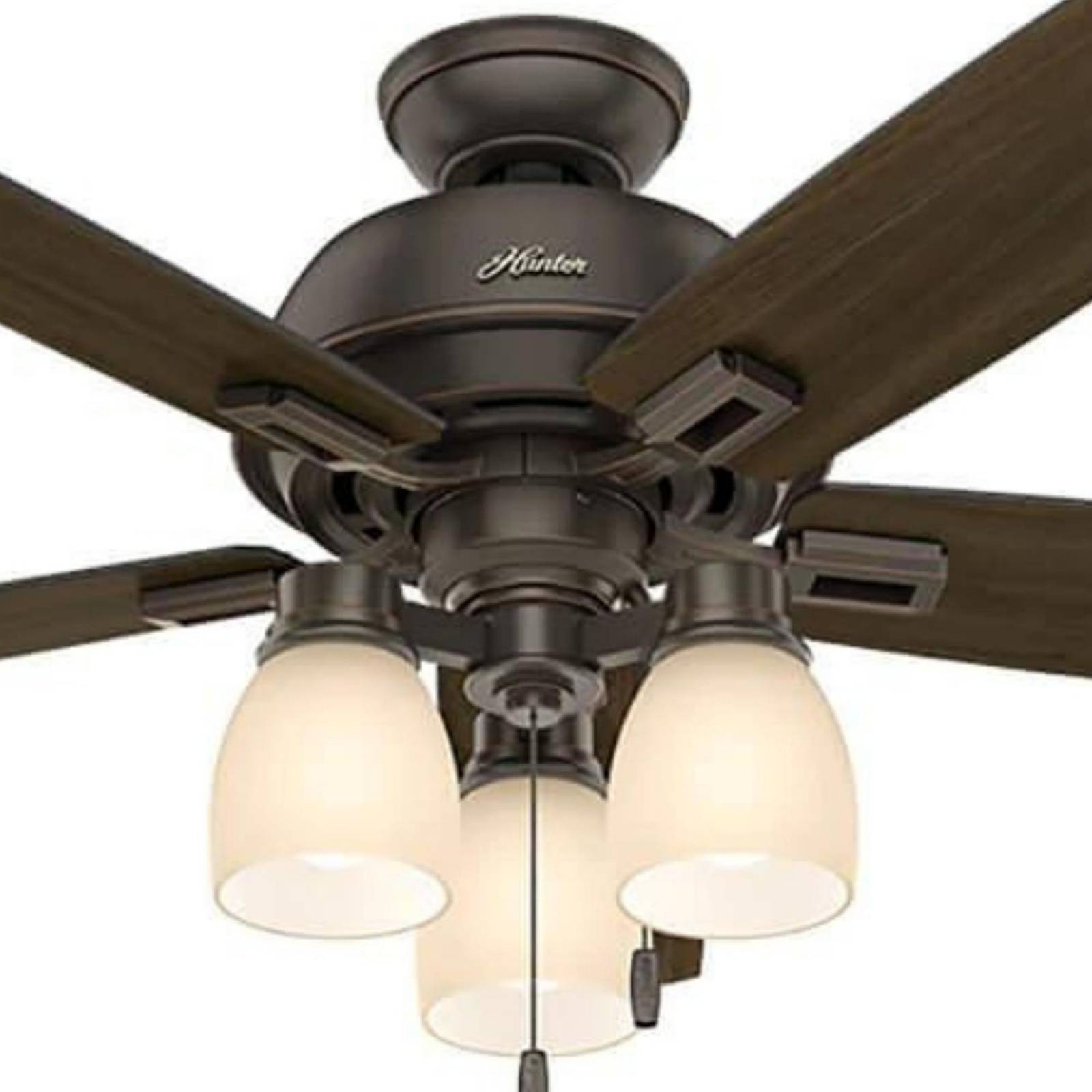 Ventilador de techo Hunter 53336 52in Donegan-Onyx Beng-3 Lig