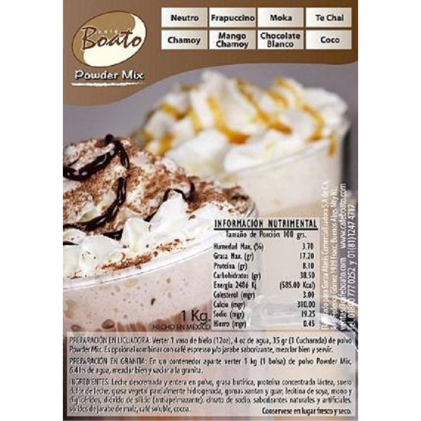 Frappuccino Original 1 Kg Base Polvo Cafeboato 