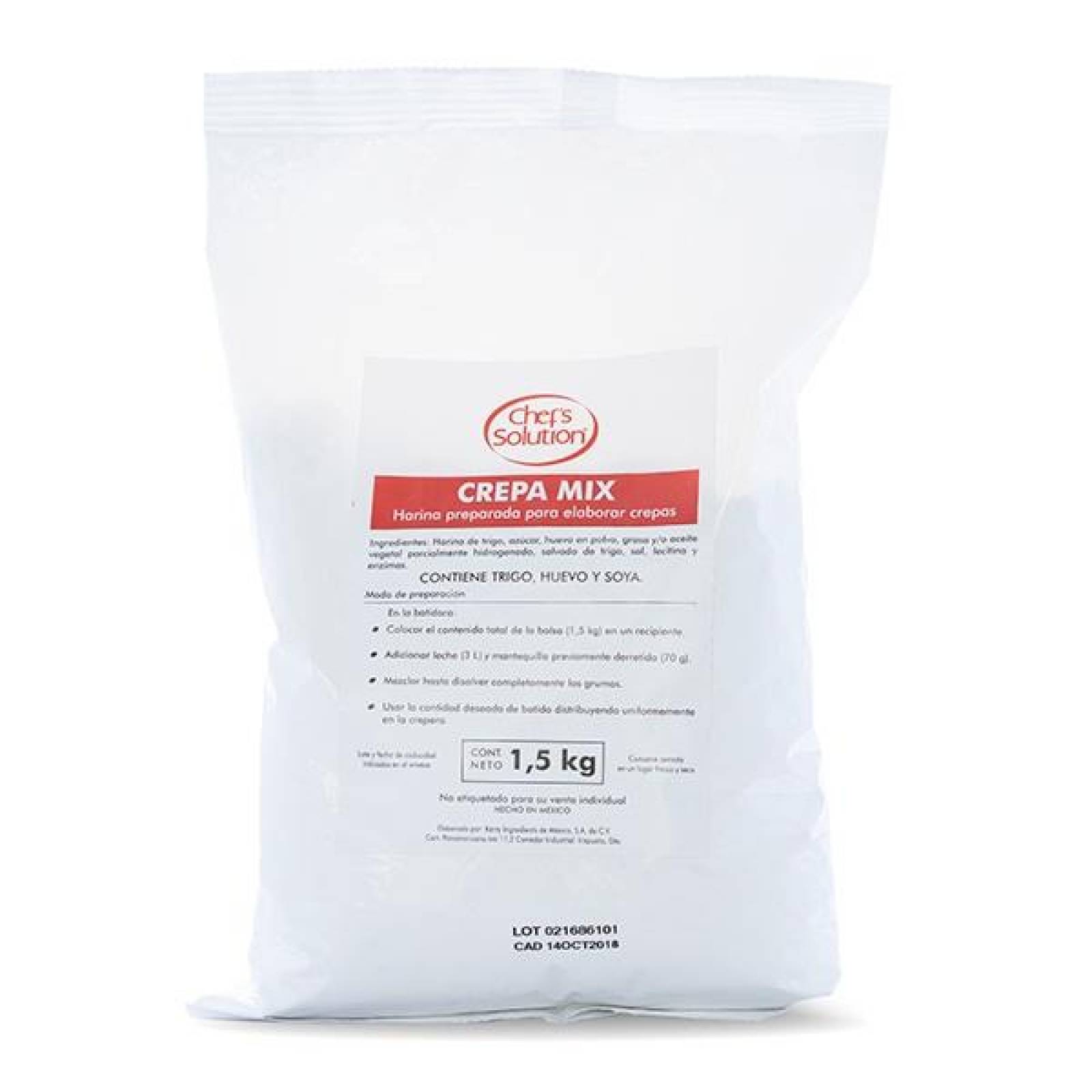 Harina Para Crepas, Crepamix 1.5 Kg Neutra Chef Solution 