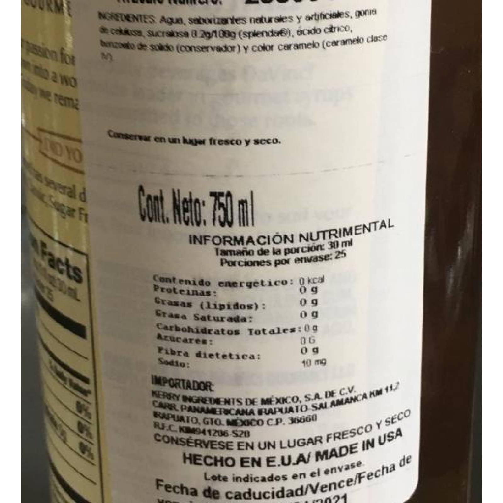 Jarabes Davinci Gourmet Para Bebidas --- Vainilla Sugar Free 
