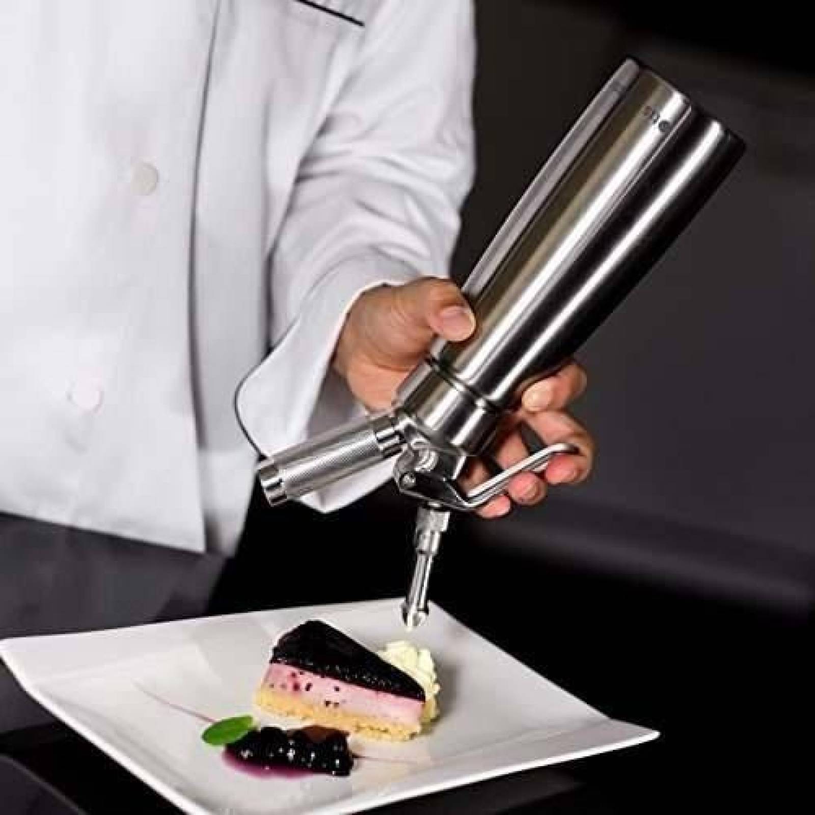 Sifon para Crema Batida 1/2 lt Acero Inoxidable 